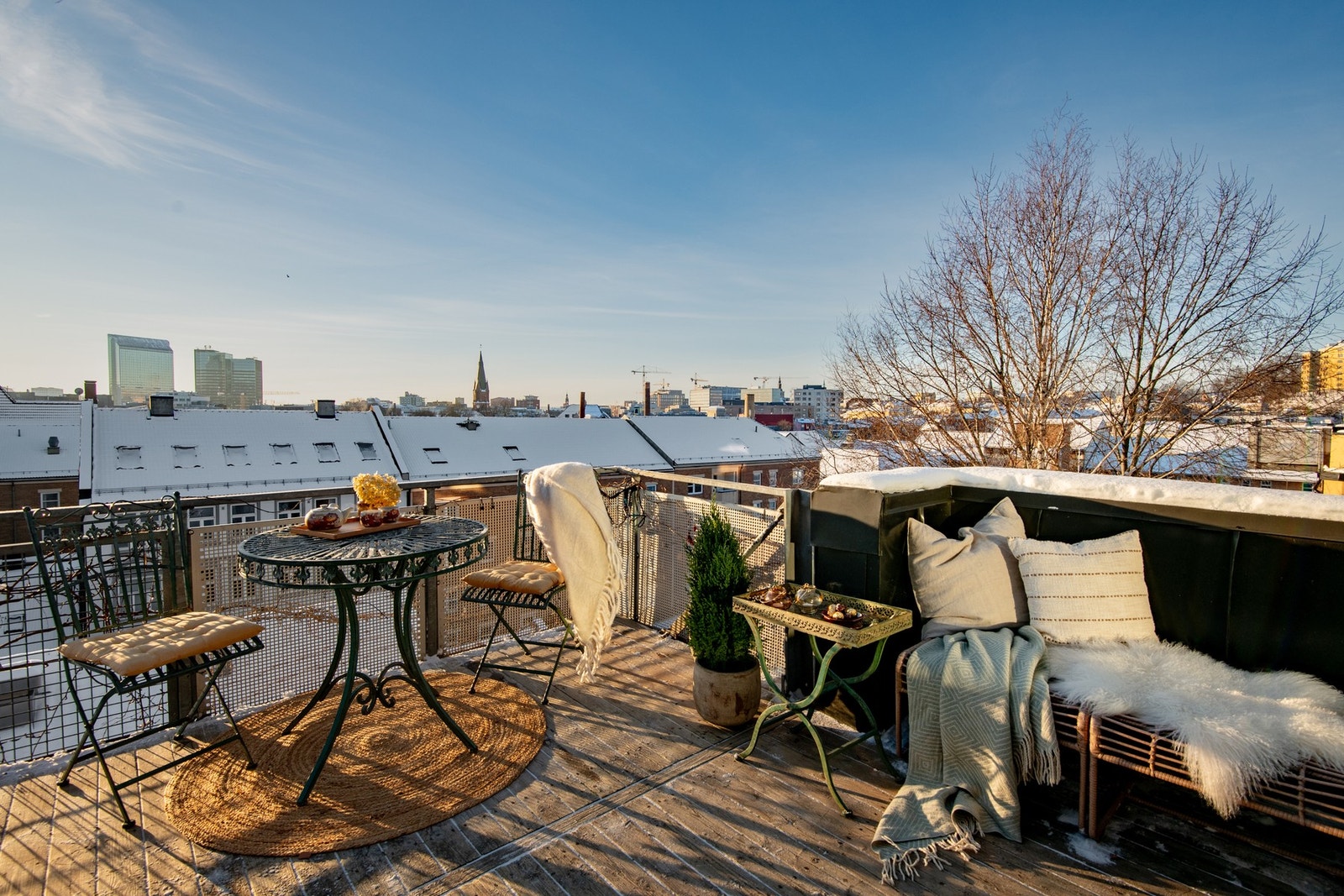 Takterrassen er et fantastisk uterom med et areal på hele 11m². Galleribilde