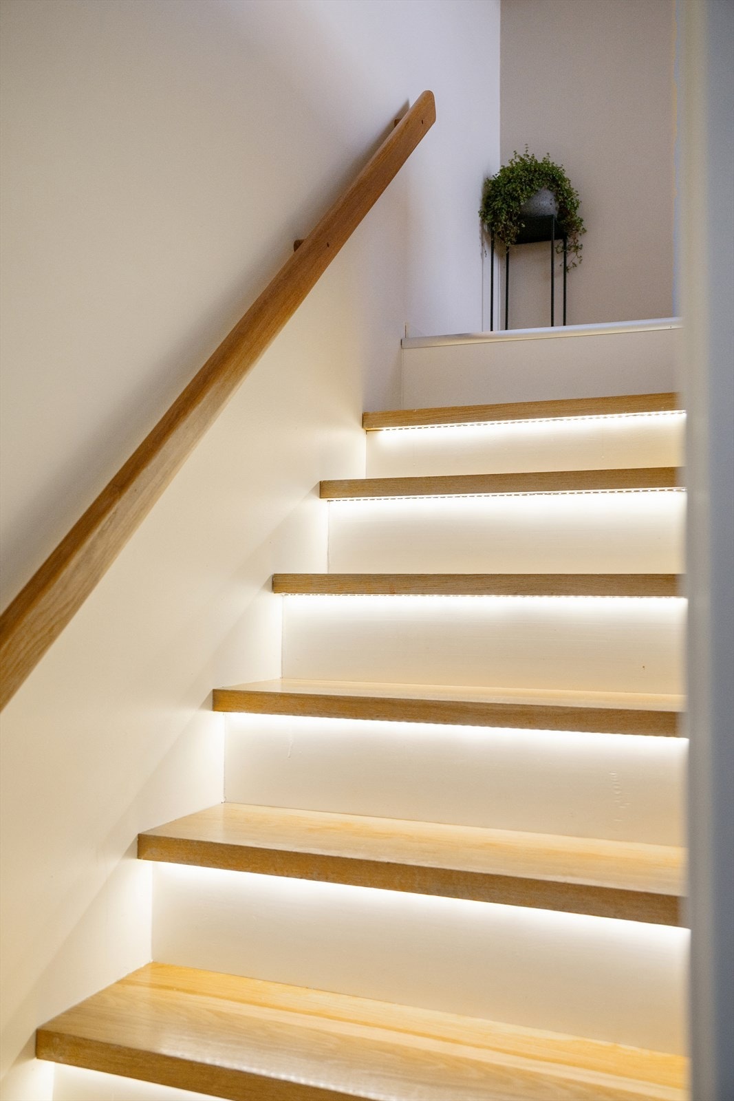 Trapp med belysning Galleribilde