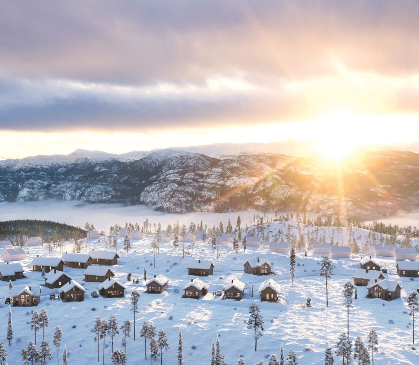 Sprenåsgrenda ligger solvendt på Turufjell i Hallingdal,
under 2 timers kjøring fra Oslo. Her har du skisporet rett utenfor
døren. Illustrasjonsbilde. Galleribilde