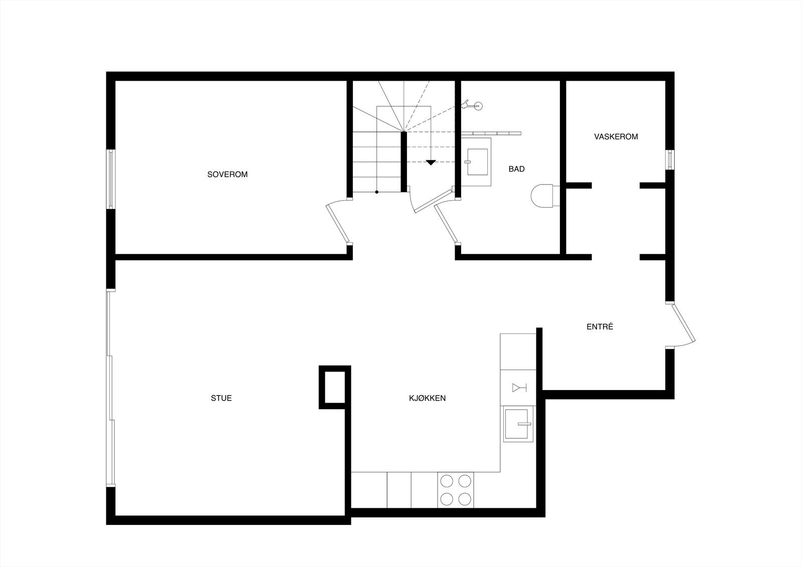 Planskisse 1. etasje Galleribilde