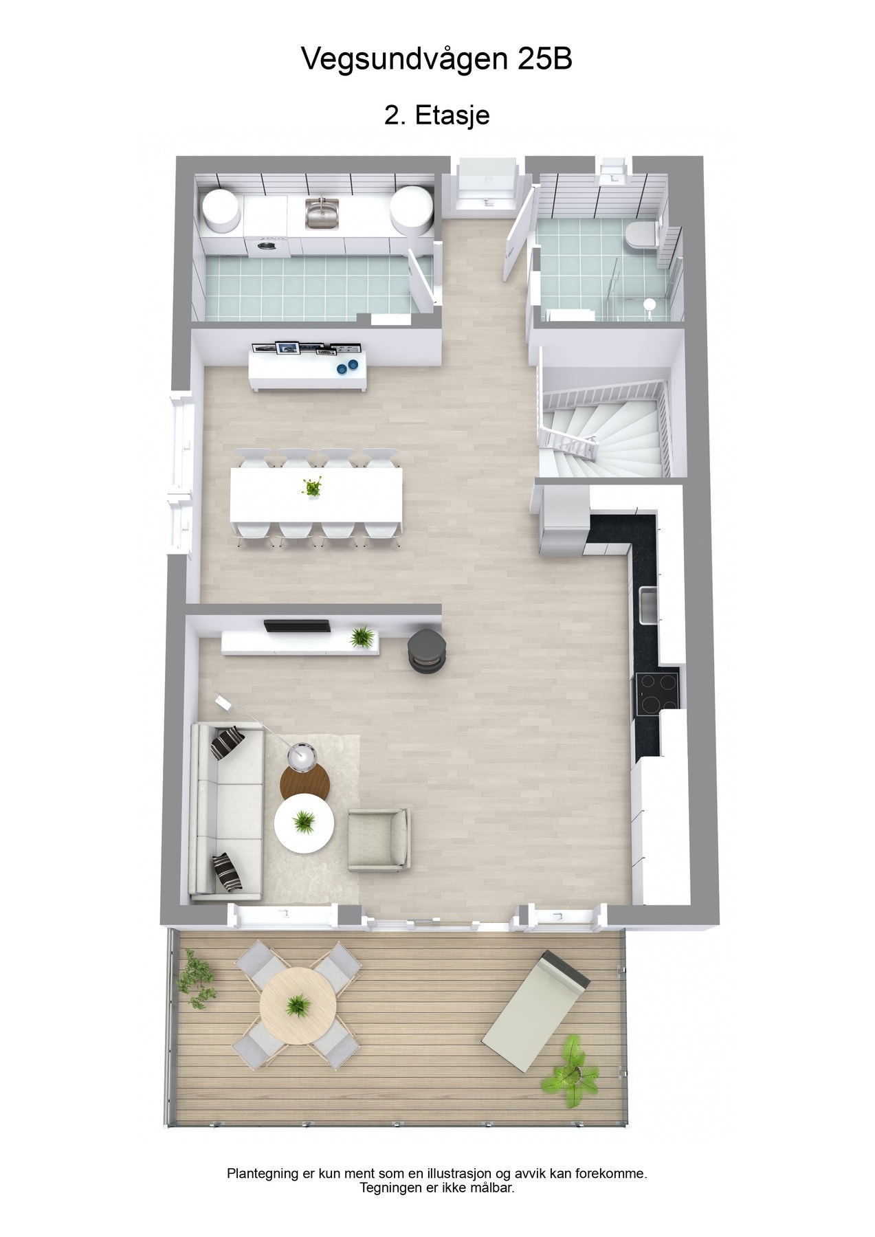 2D Plantegning - 2.etasje. Galleribilde