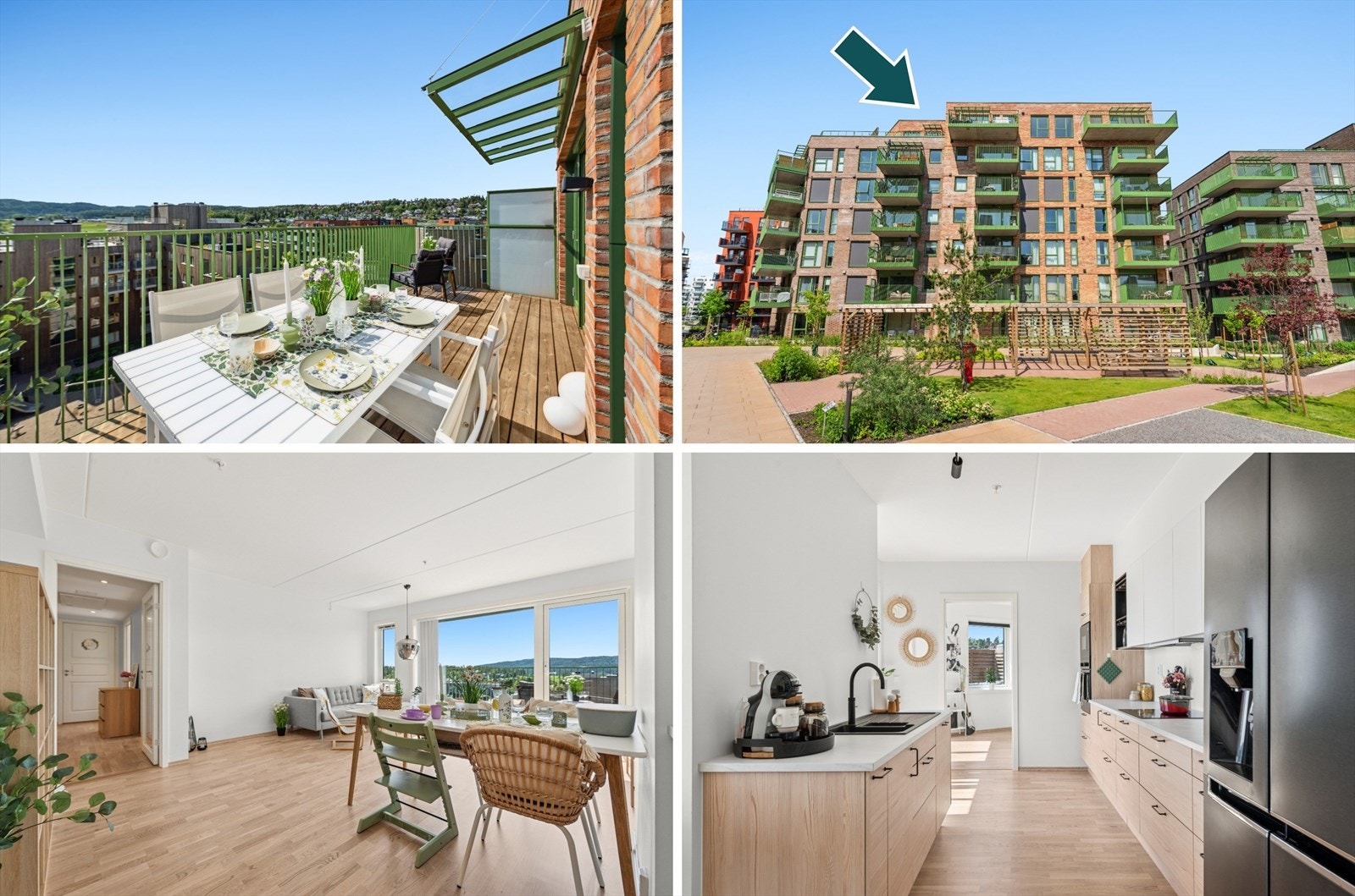 En flott og lekker 4-roms toppleilighet med svært god beliggenhet i Tunkvartalet søker nye eiere! Galleribilde