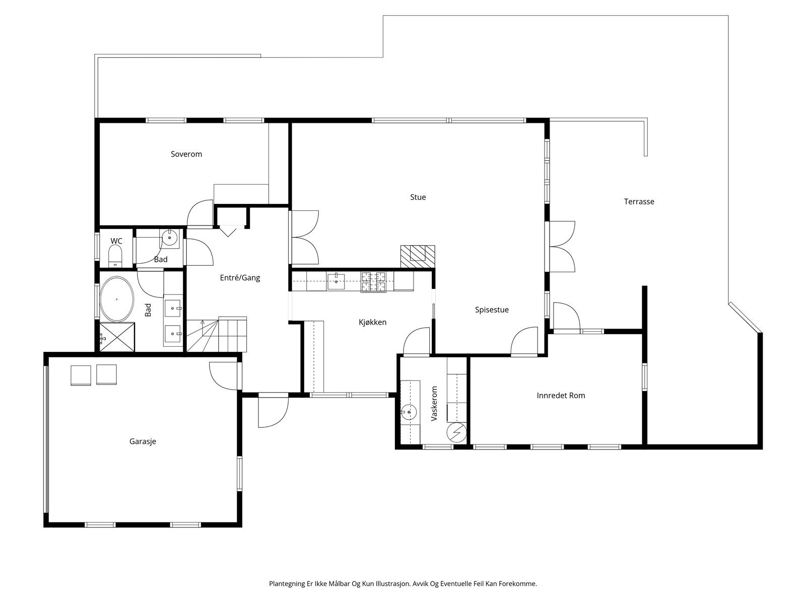 Plantegning 1. etasje Galleribilde