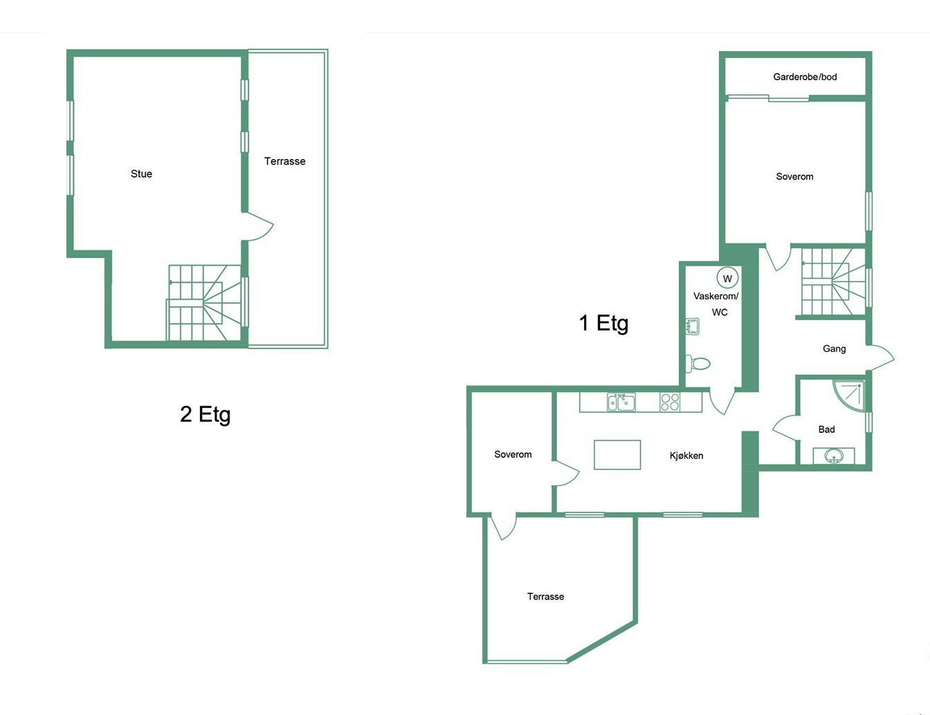 Plantegning av leiligheten Galleribilde