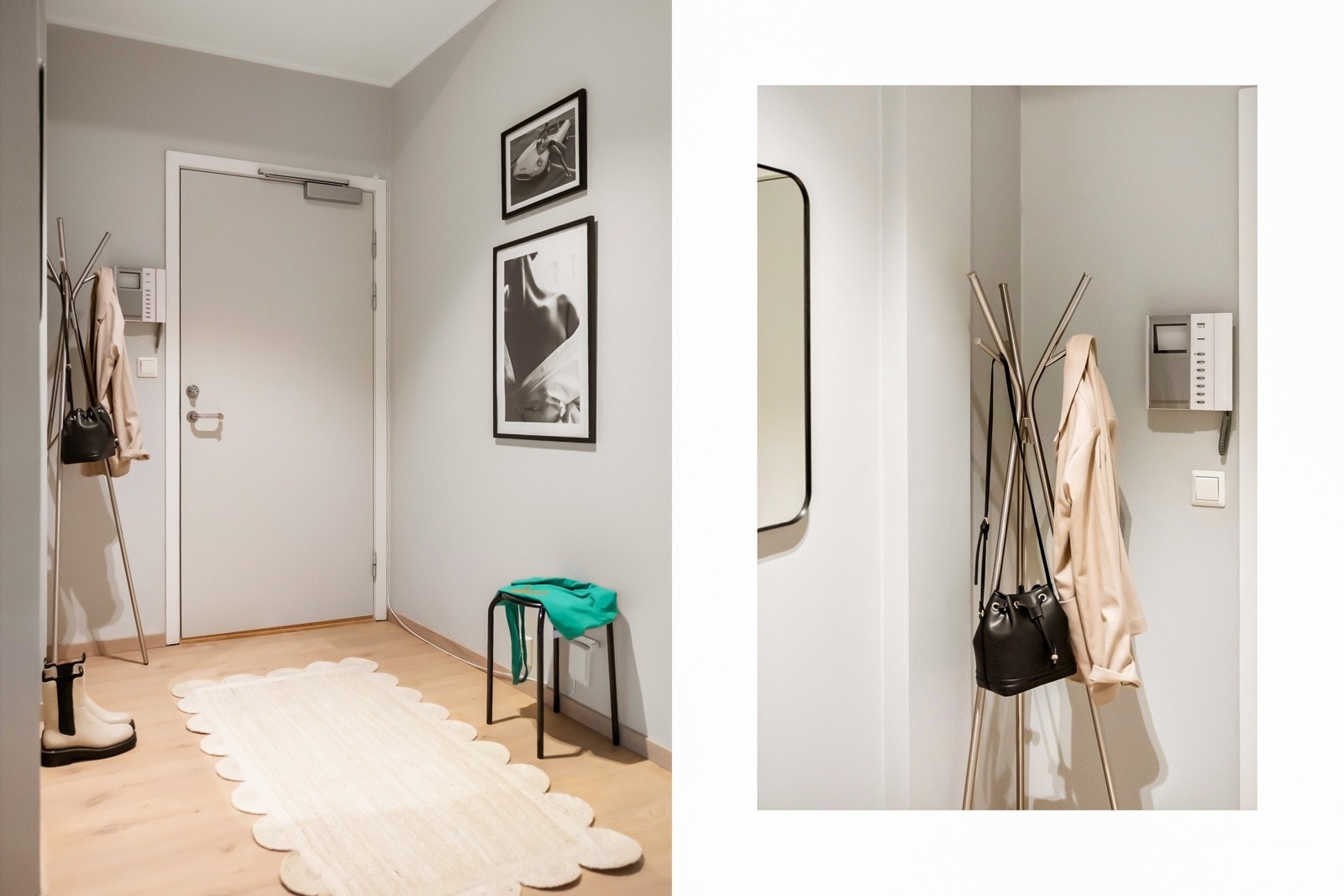 Et lyst og tiltalende inngangsparti ønsker deg velkommen hjem etter en dag på farten. Galleribilde