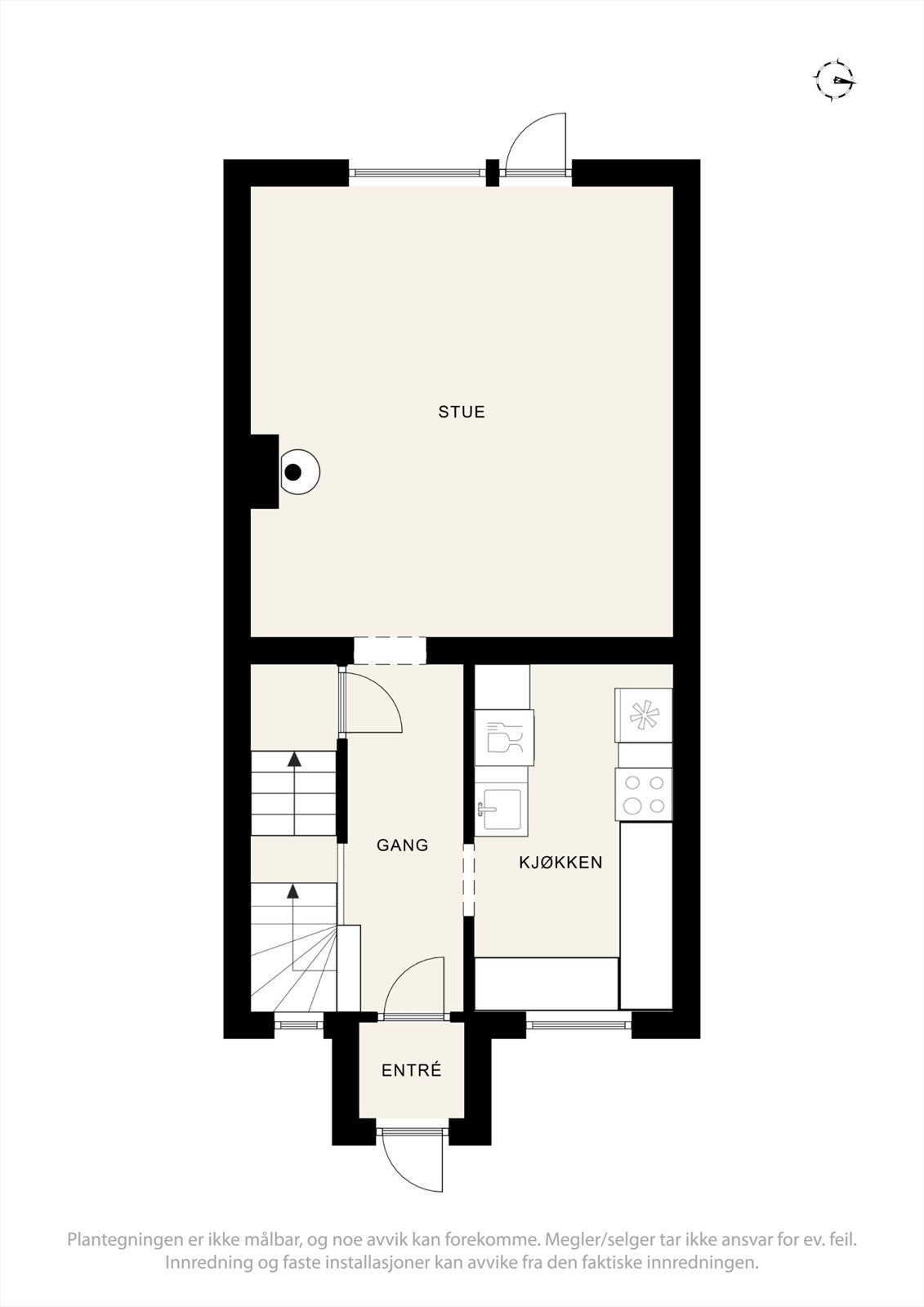 Plantegning av boligens 1. etasje. Galleribilde