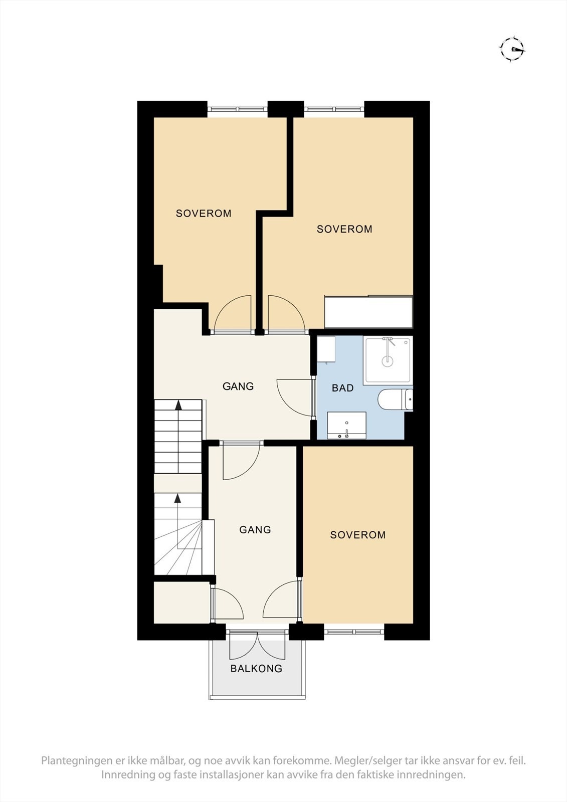 Plantegning av boligens 2. etasje. Galleribilde