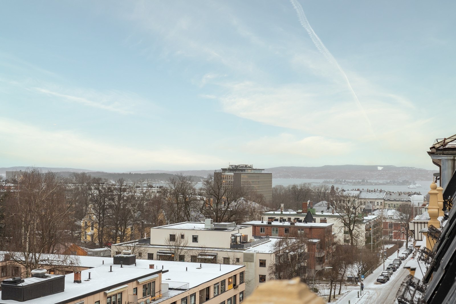 Flott utsikt fra balkongen Galleribilde