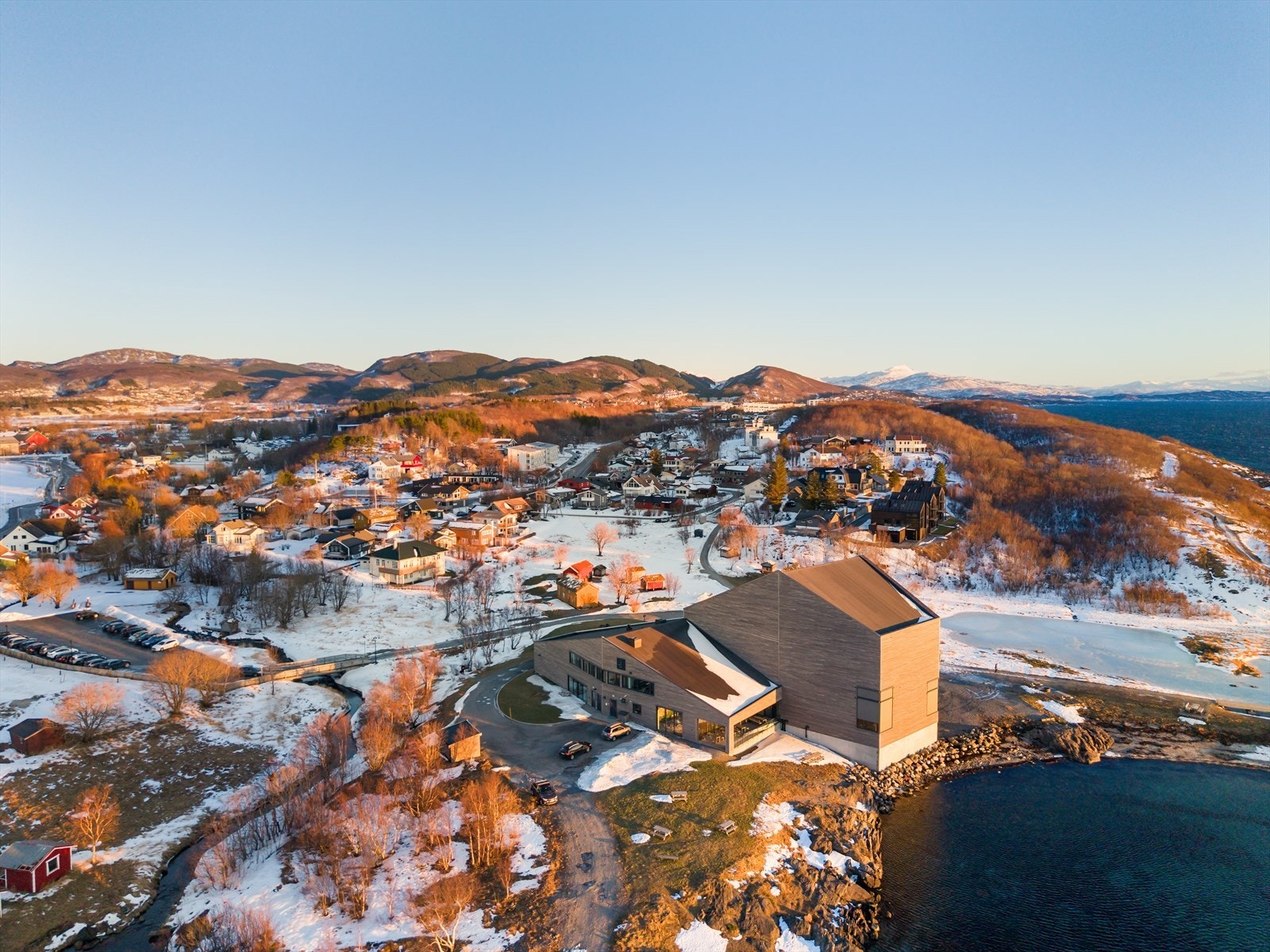 Dronefoto av området Galleribilde