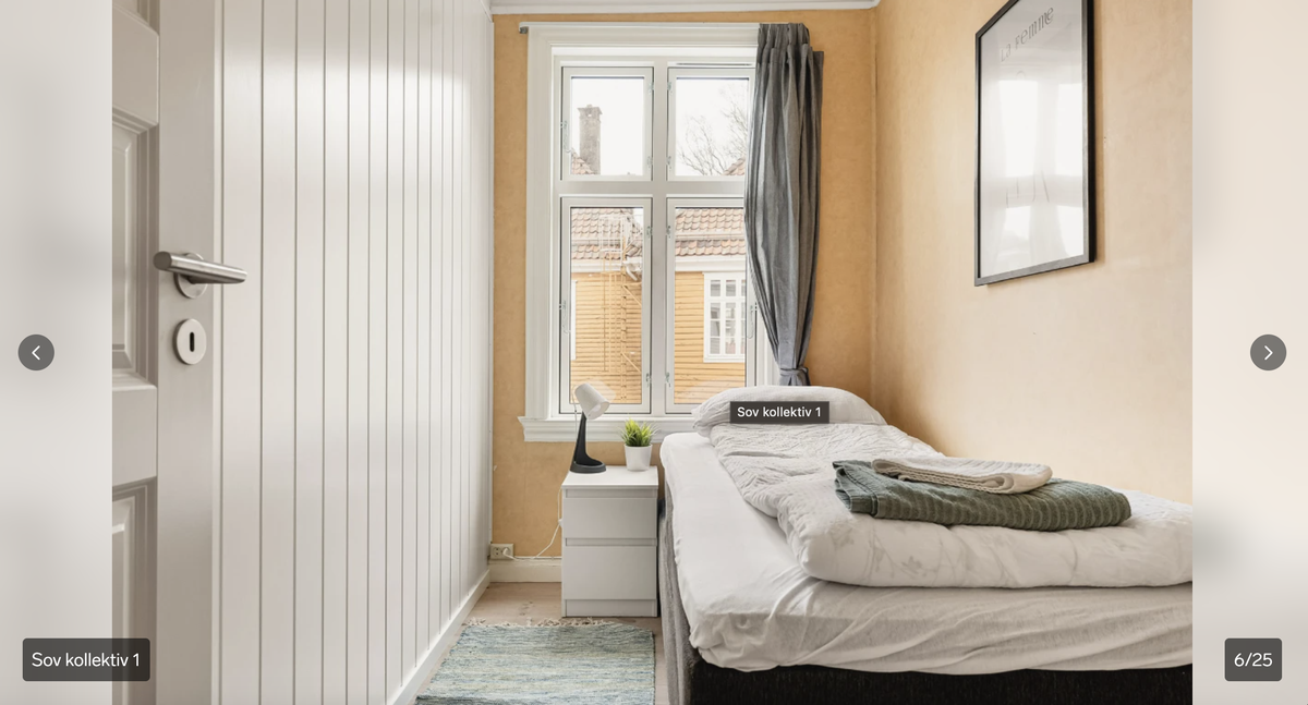 Soverom (er en 120 cm seng der nå, stort skap i gangen rett utenfor rommet) Galleribilde