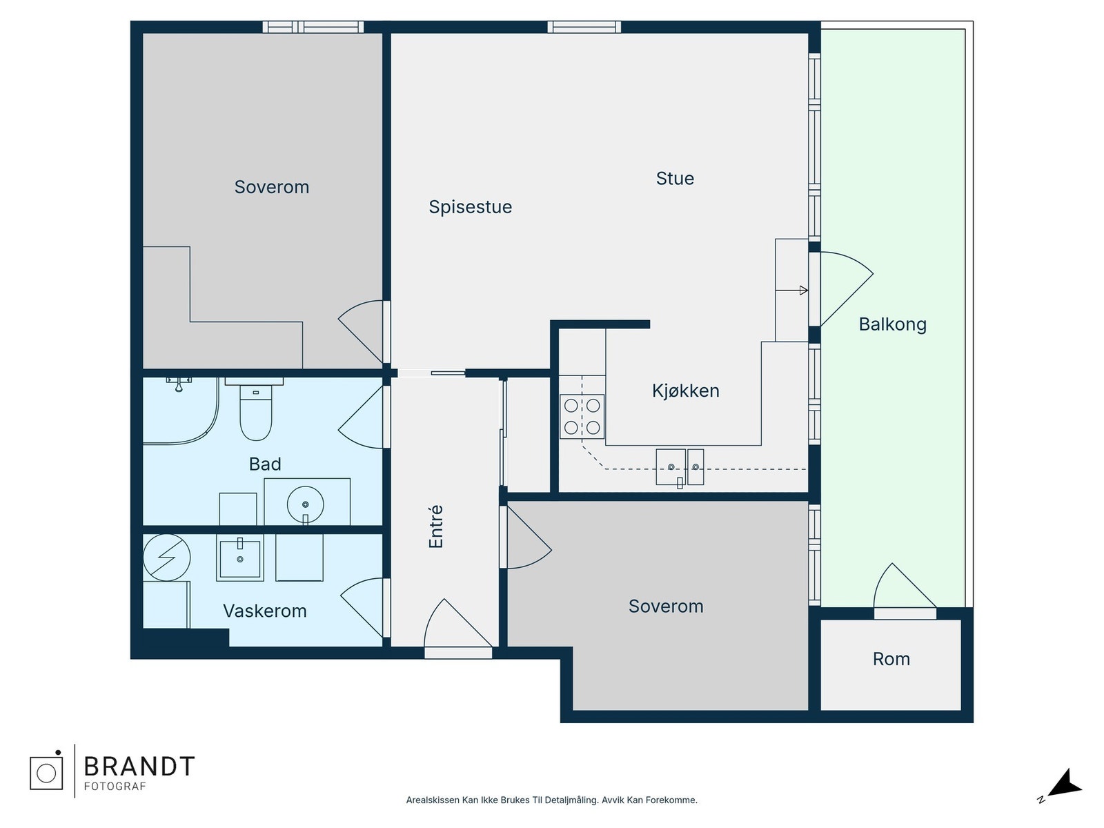 Det er 69 kvm + 4 kvm utvendig bod på parkeringsplassen Galleribilde