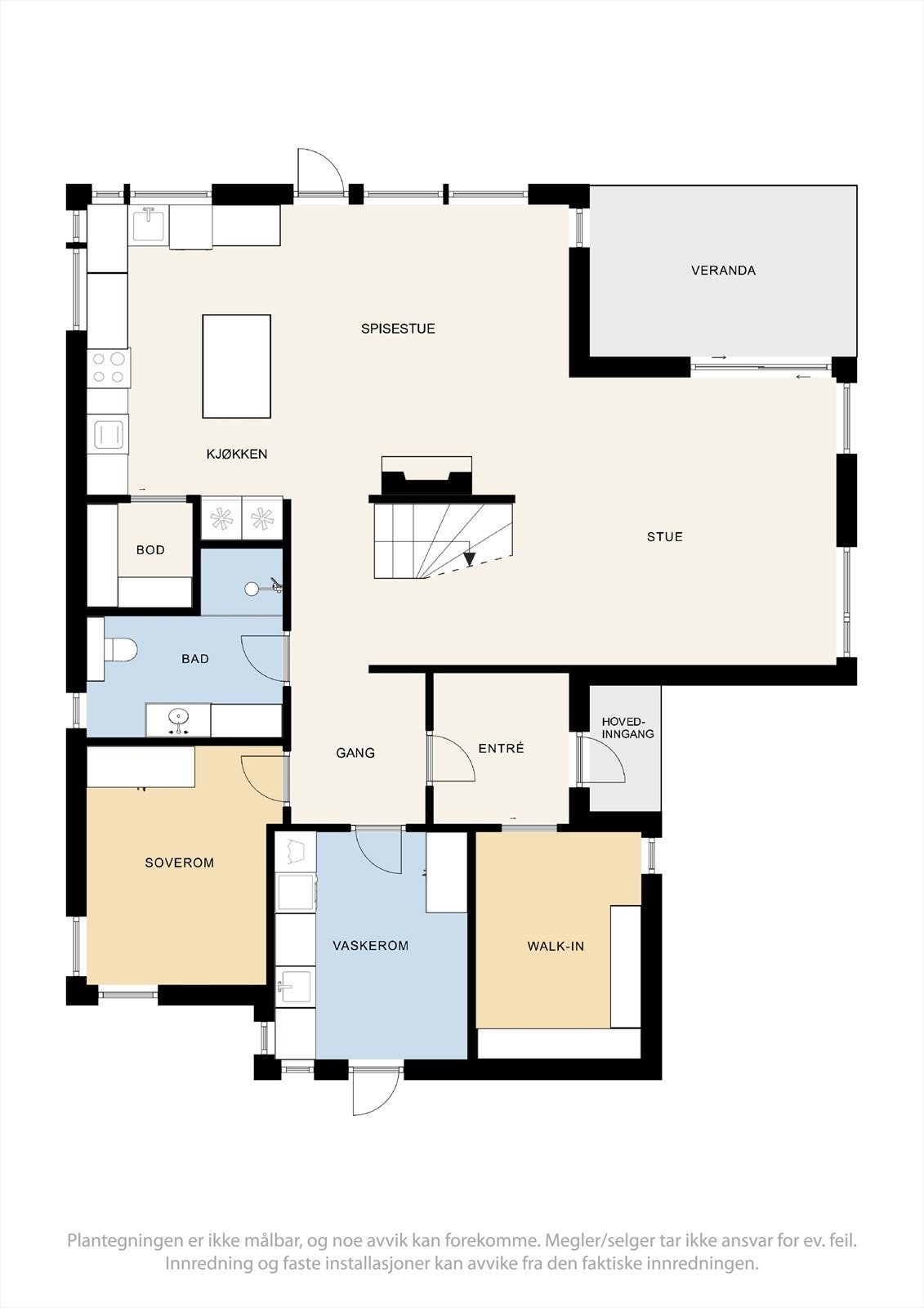 Plantegning første etasje Galleribilde