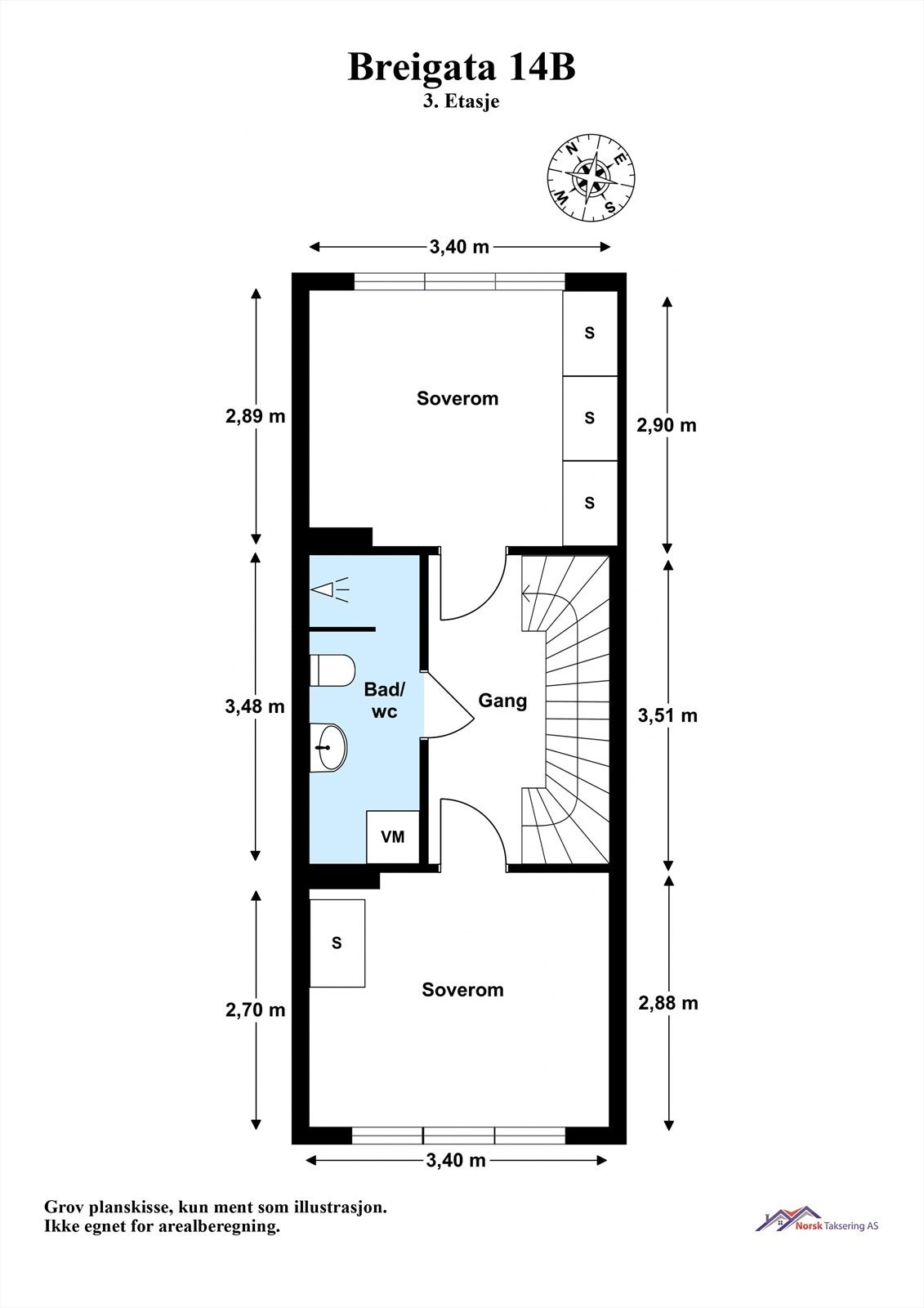 Plantegning med mål. Galleribilde