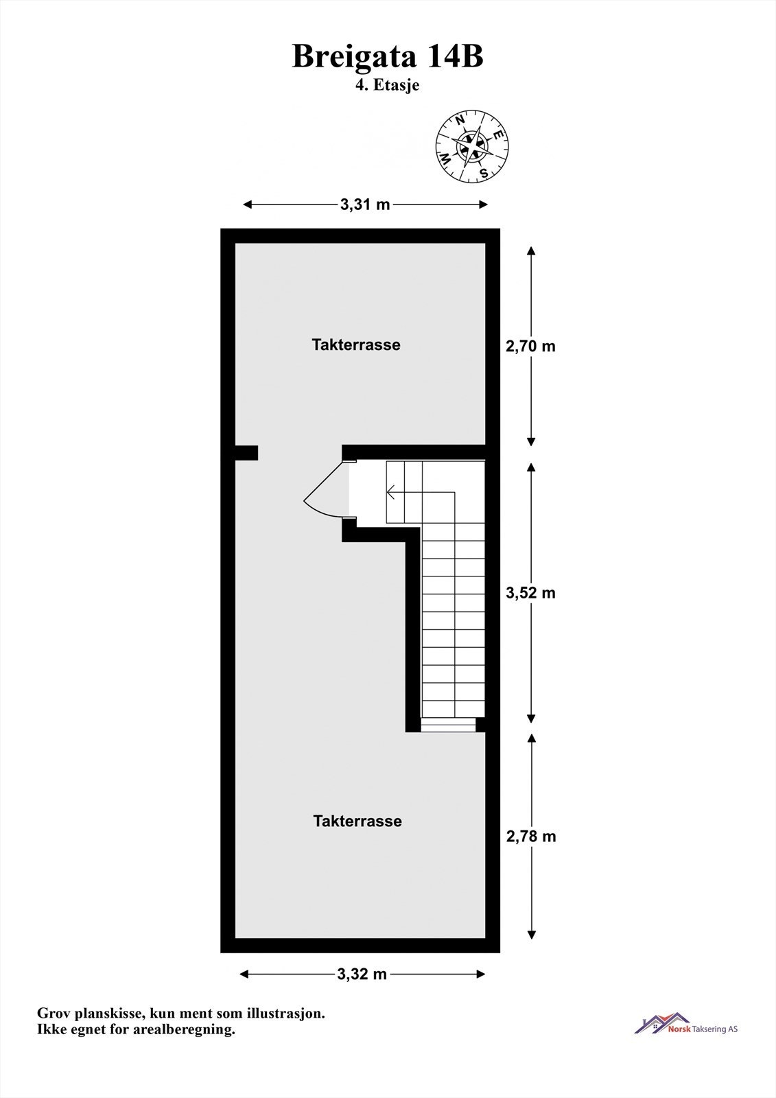Plantegning med mål. Galleribilde
