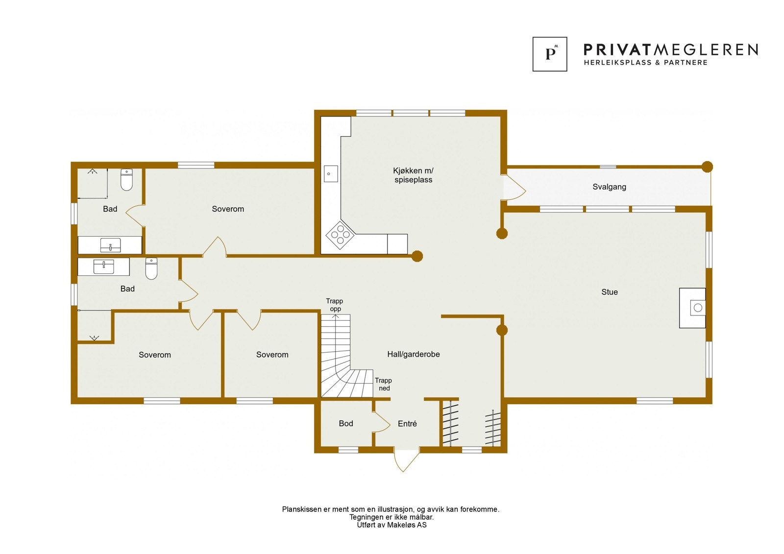 Planløsning for 1.etasje Galleribilde