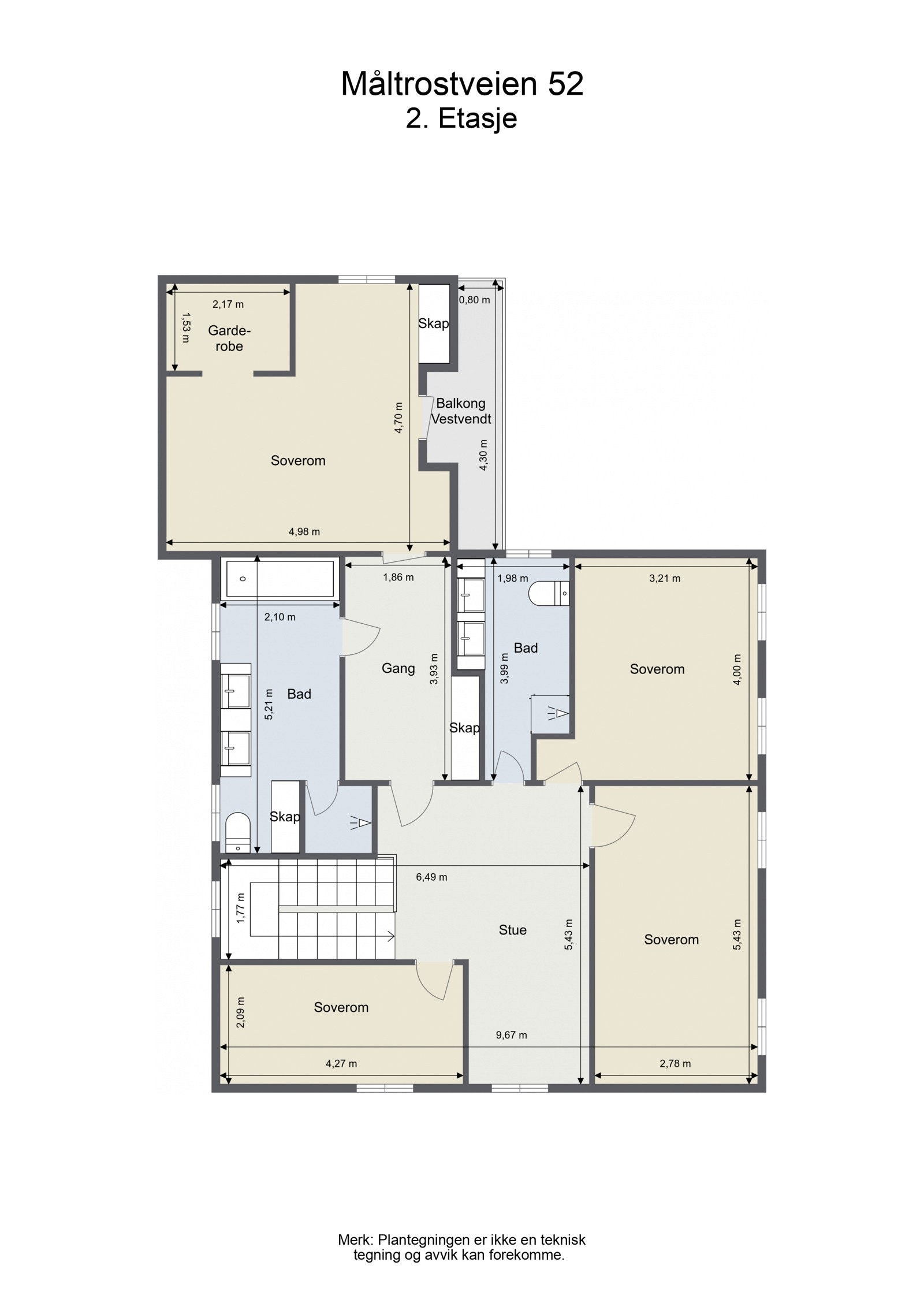 Plantegning - 2. Etasje Galleribilde