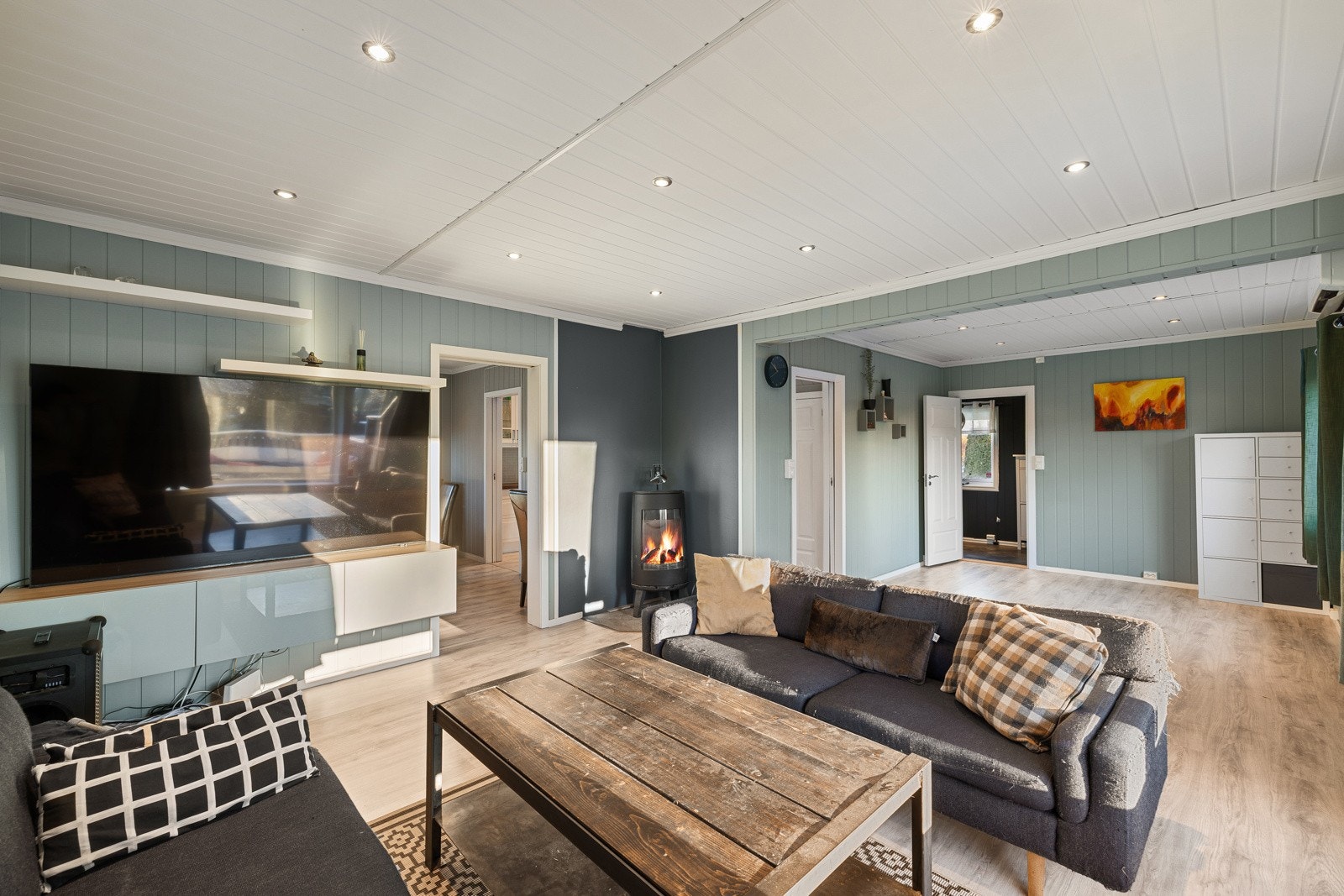 God plass til både sofagruppe og spisebord. Galleribilde