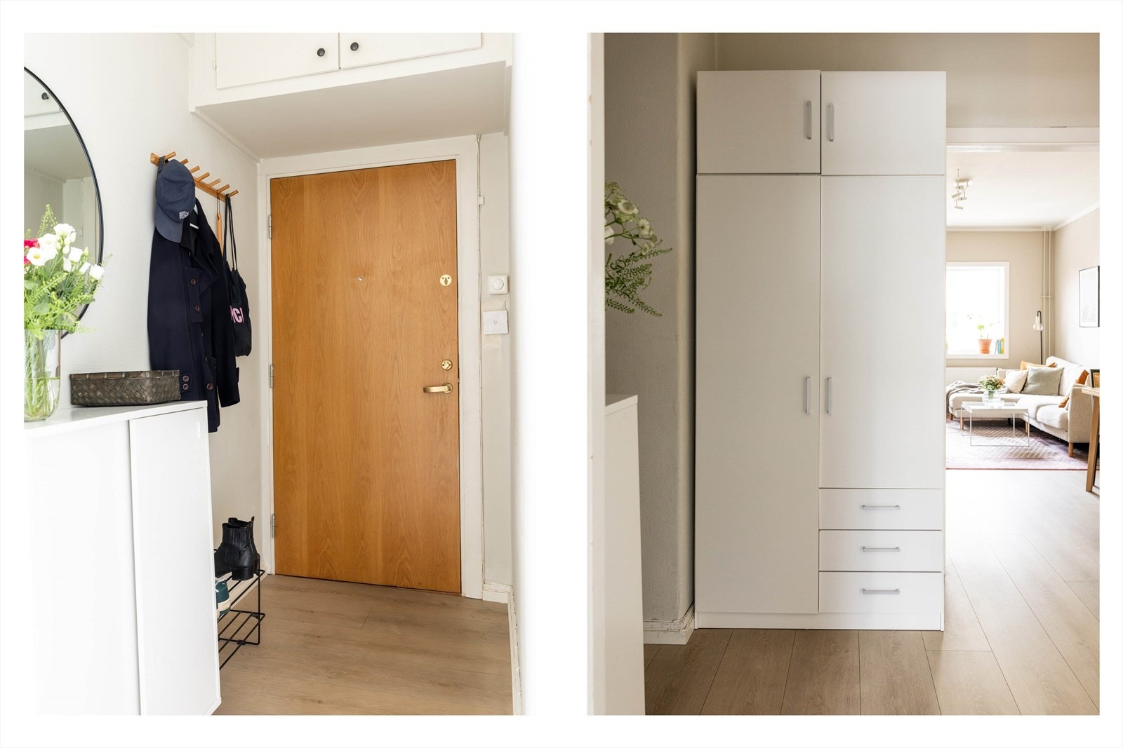 Innbydende entré som gir et godt førsteinntrykk av leiligheten Galleribilde