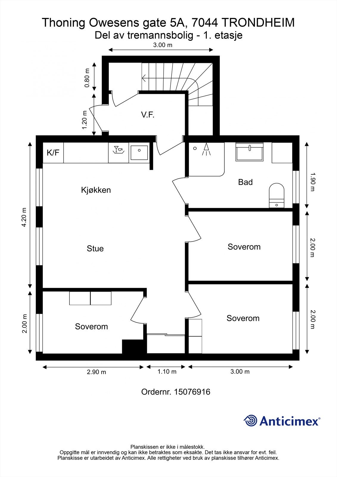 Planskisse hovedplan Galleribilde