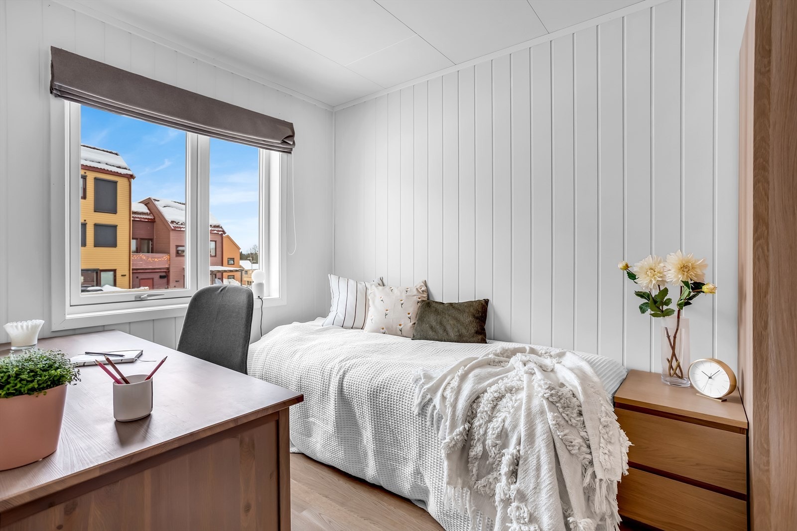 Boligens tredje soverom er også av god størrelse, perfekt som barnerom eller kontor. Galleribilde