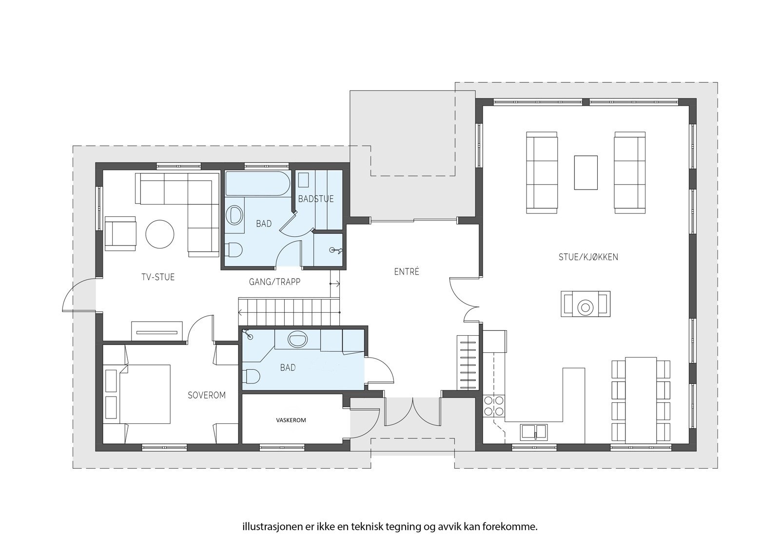 Plantegning hovedetasje Galleribilde