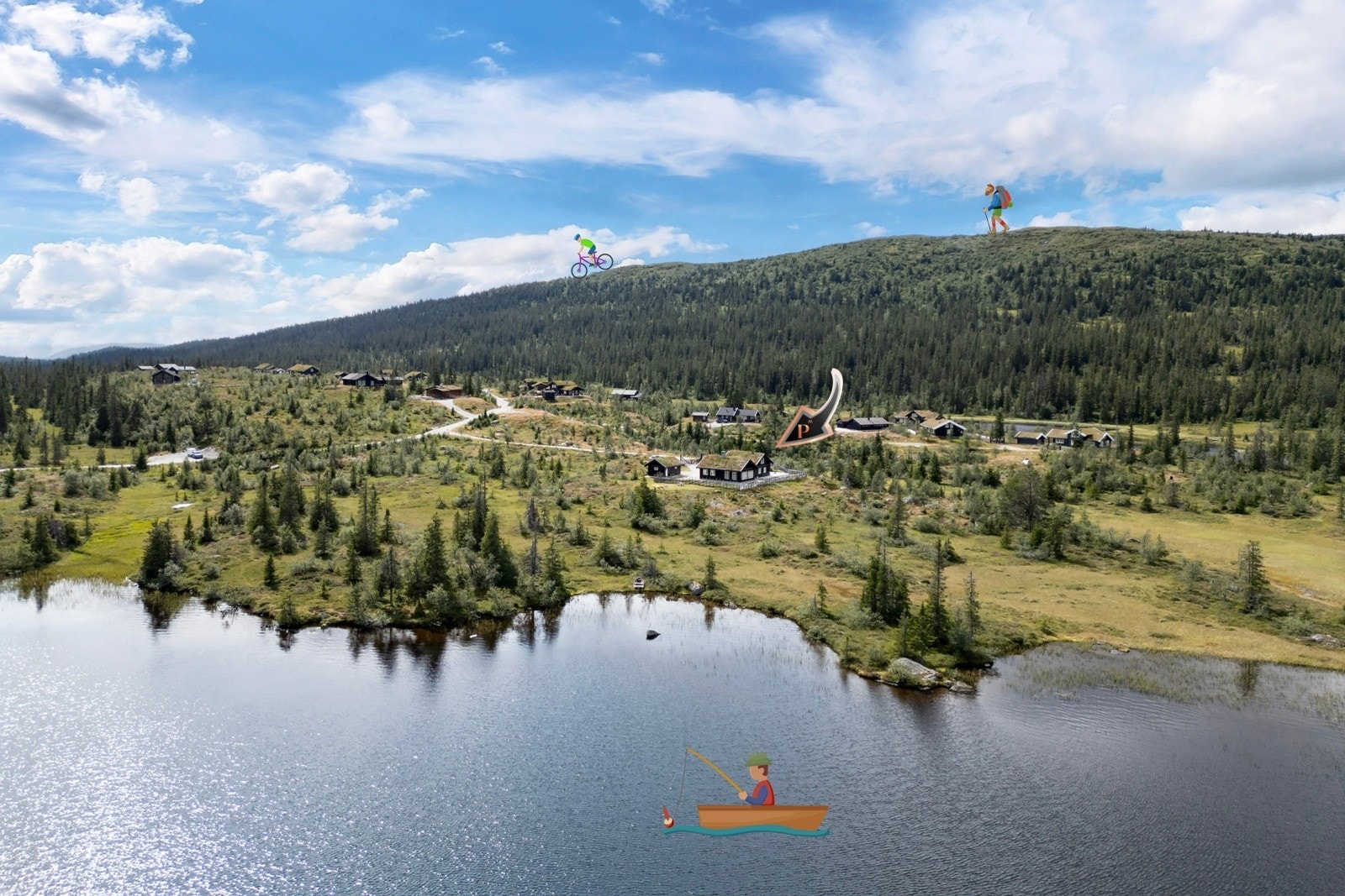 Her er det muligheter for fisking, kajakkpadlning eller bading. Galleribilde