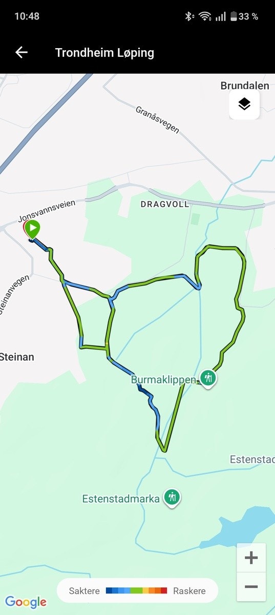 Løpetur på grus fra huset Galleribilde