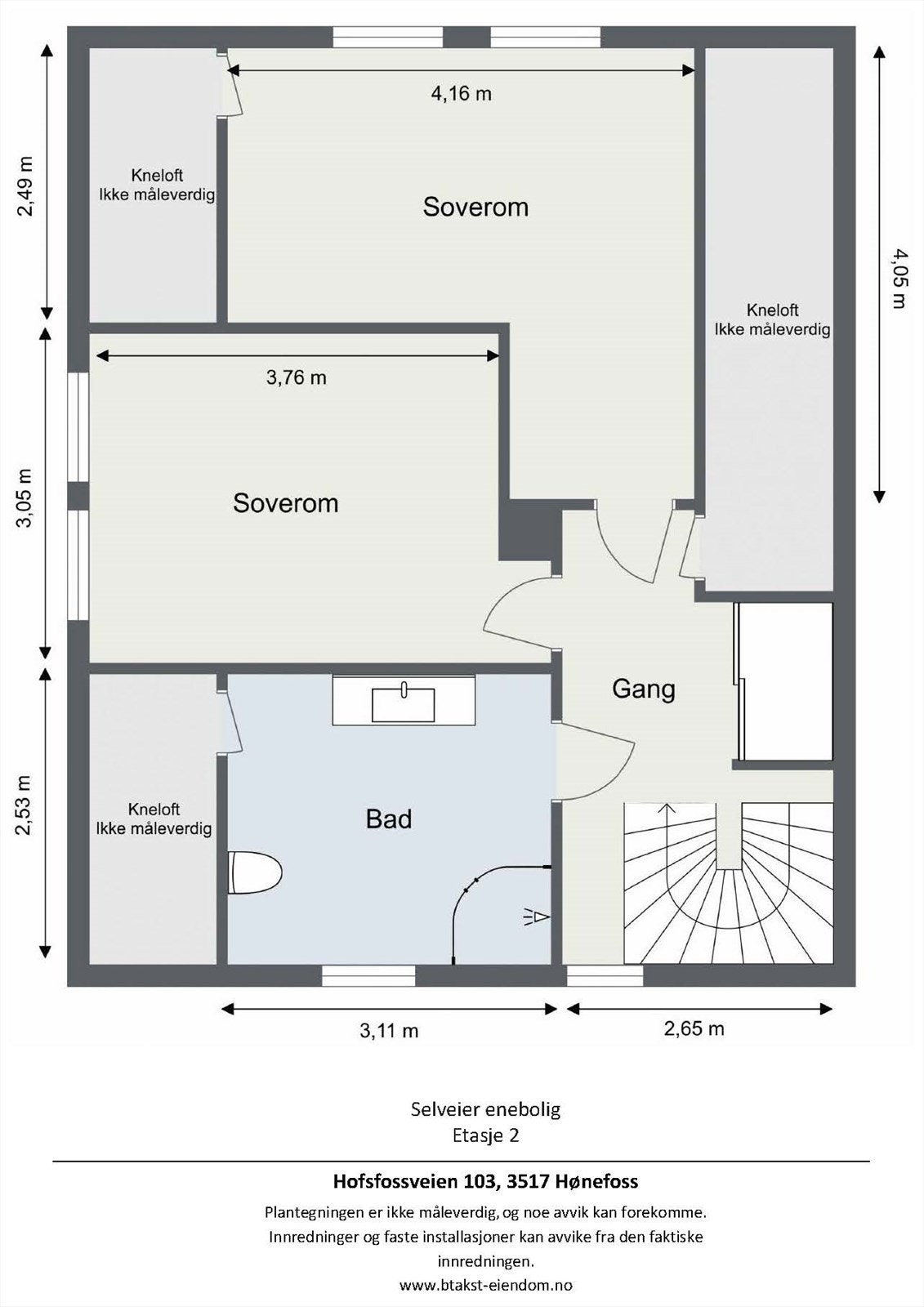 Planskisse 2. etg. Galleribilde