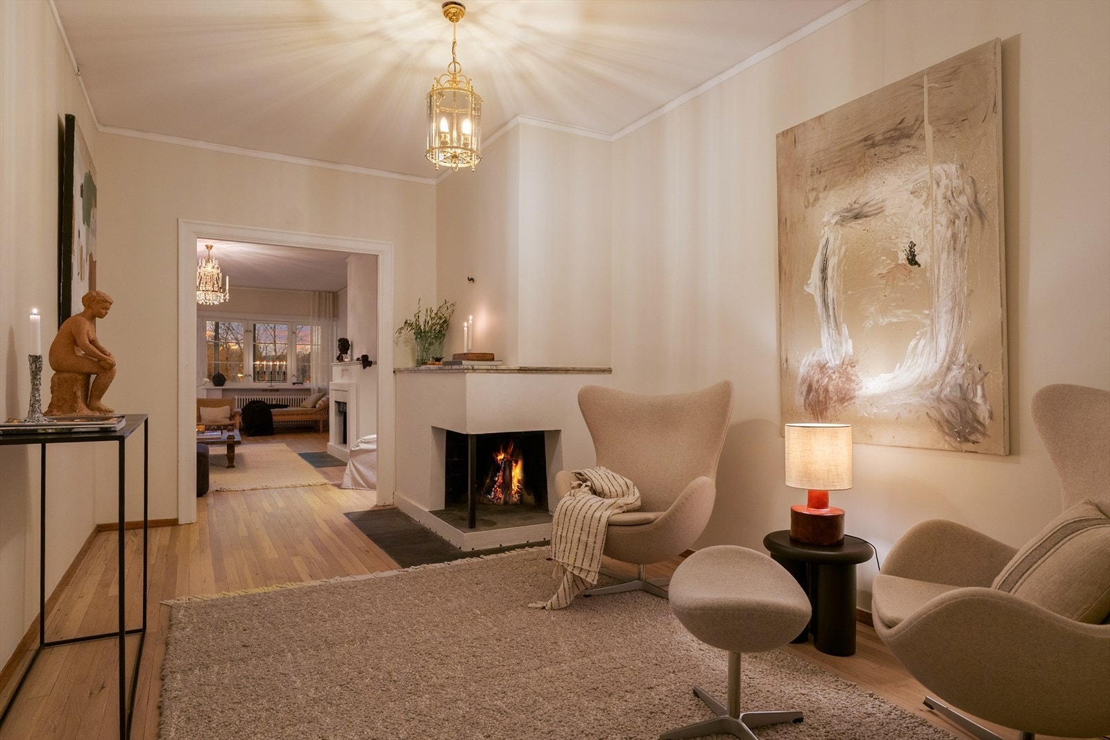 Hyggelig peisestue Galleribilde