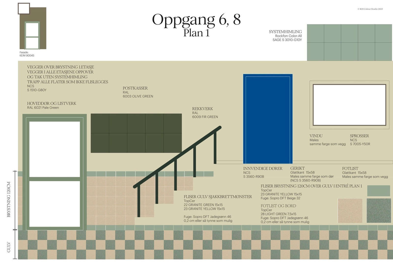 I skrivende stund pågår oppussing av oppgangene i sameiet, også med bistand fra Koi Fargestudio. Arbeidet omfatter alle oppganger, med blant annet ny belysning, brannvarsling, og oppgangs- og entrédører grunnet lyd- og brannsikkerhet. Galleribilde
