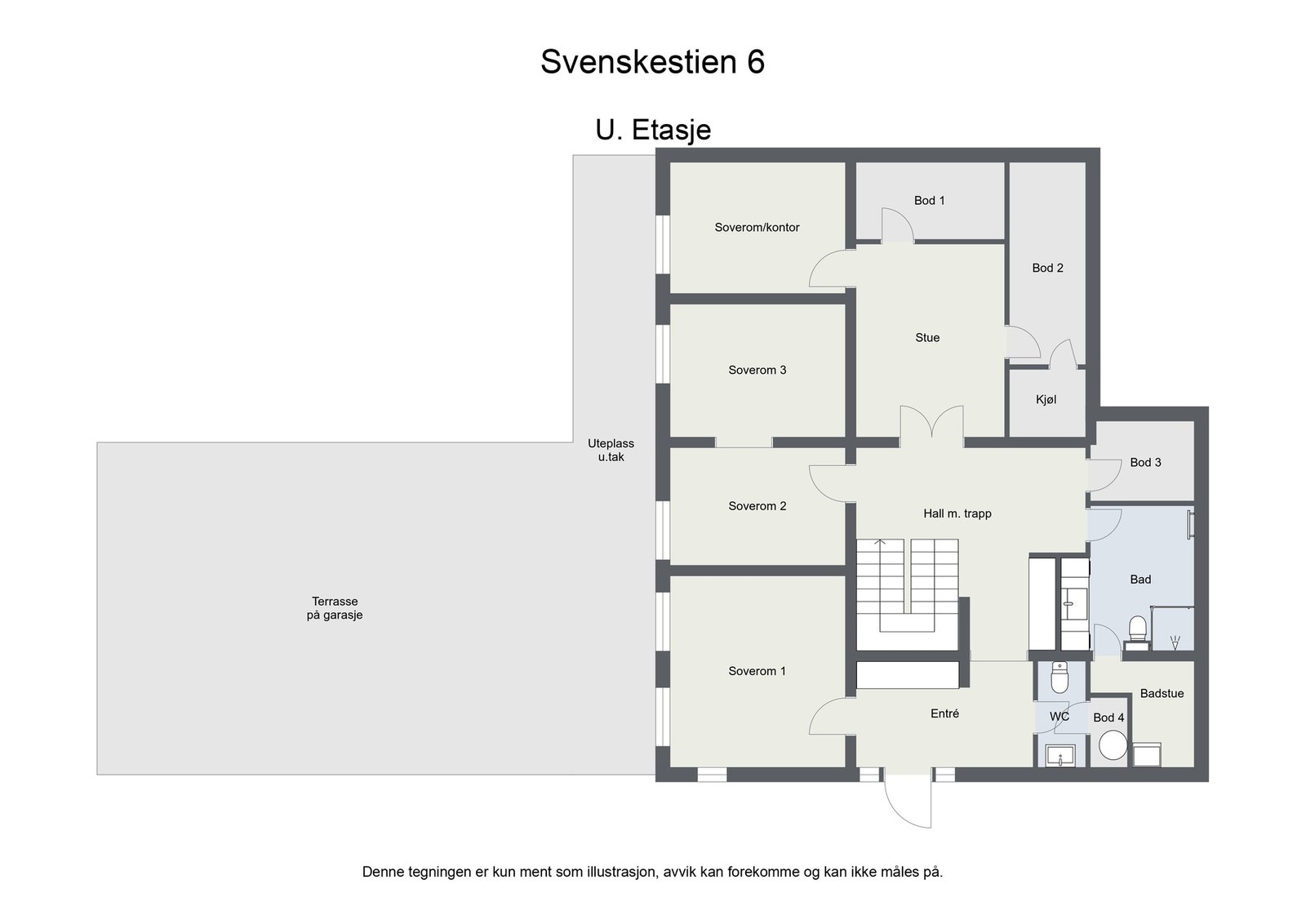 Plantegning underetasje Galleribilde
