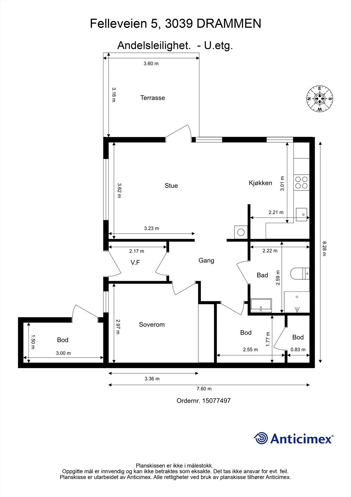 Plantegning - Underetasje Galleribilde
