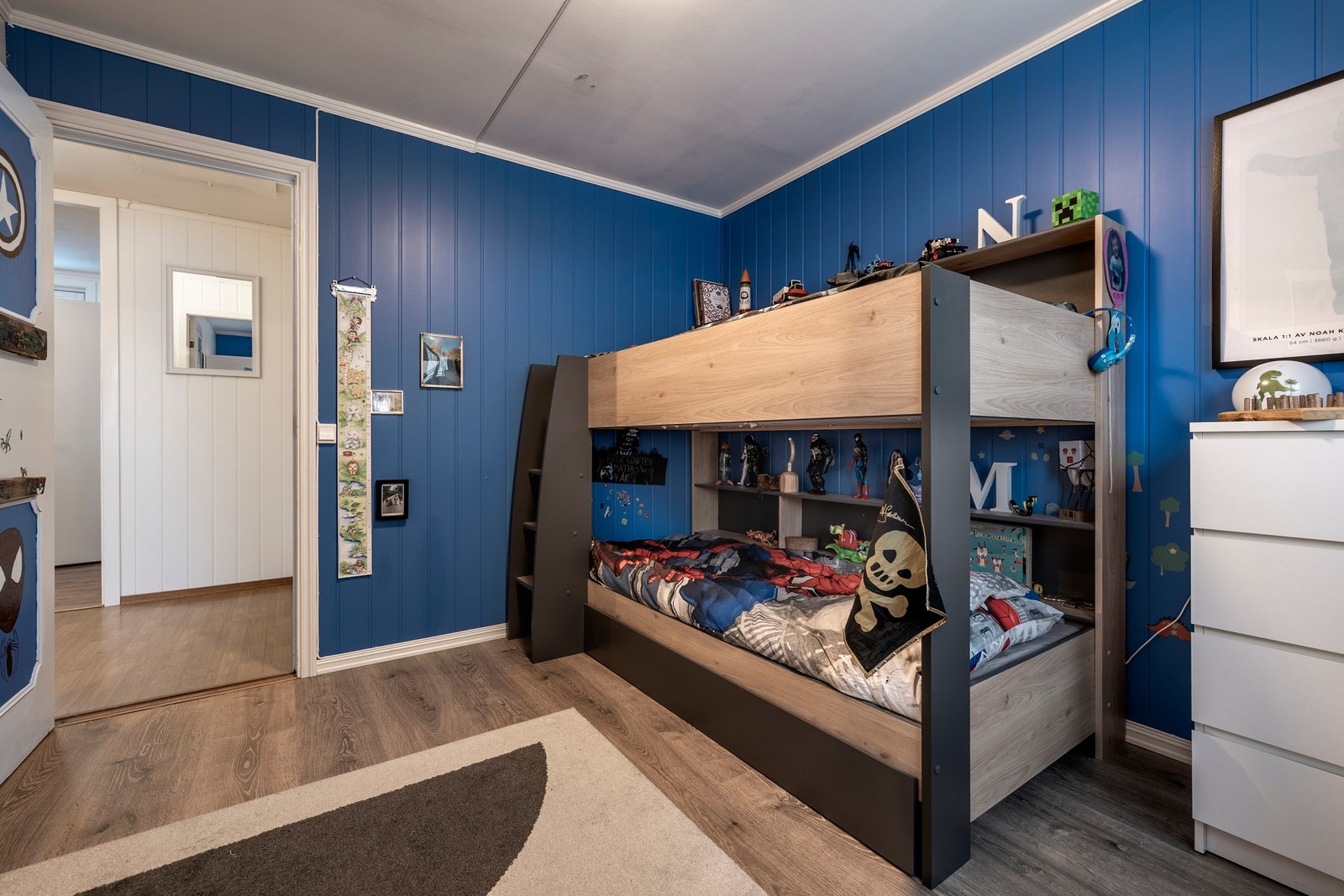 Rommene er ideelle som soverom, ekstra TV-stue eller kontor - alt etter behov. Galleribilde