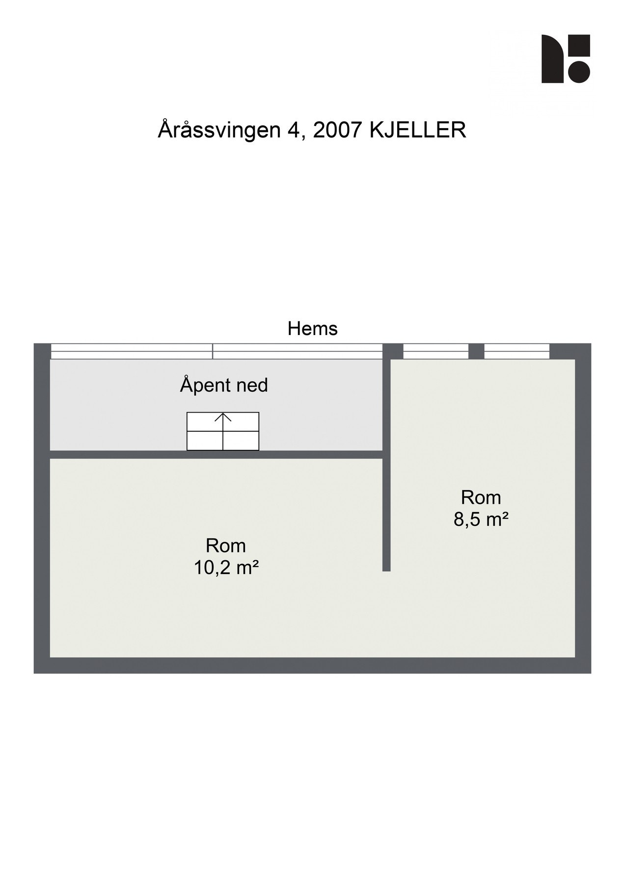 Hems planløsning består av rom. Galleribilde