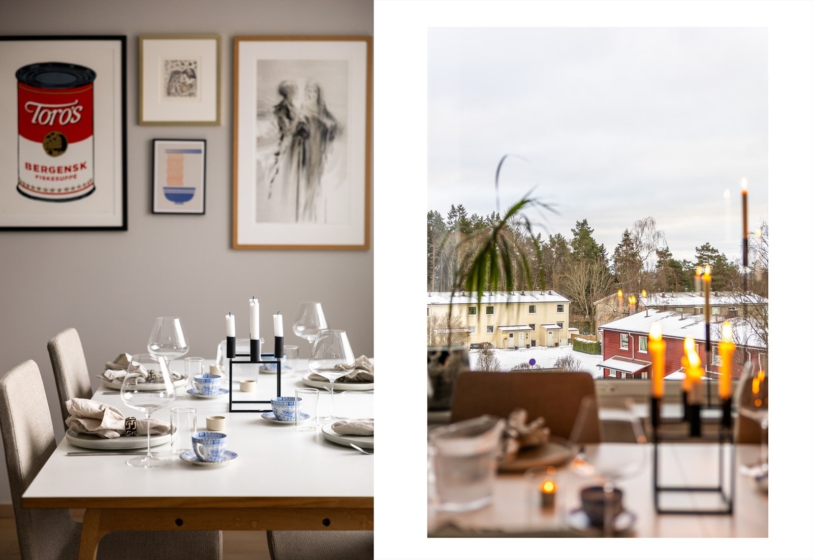 Fra spisestuen kan du nyte en svært god utsikt. Vinduene er fra 2013 og har dype vindusposter, perfekt for mindre planter og pyntegjenstander. Galleribilde