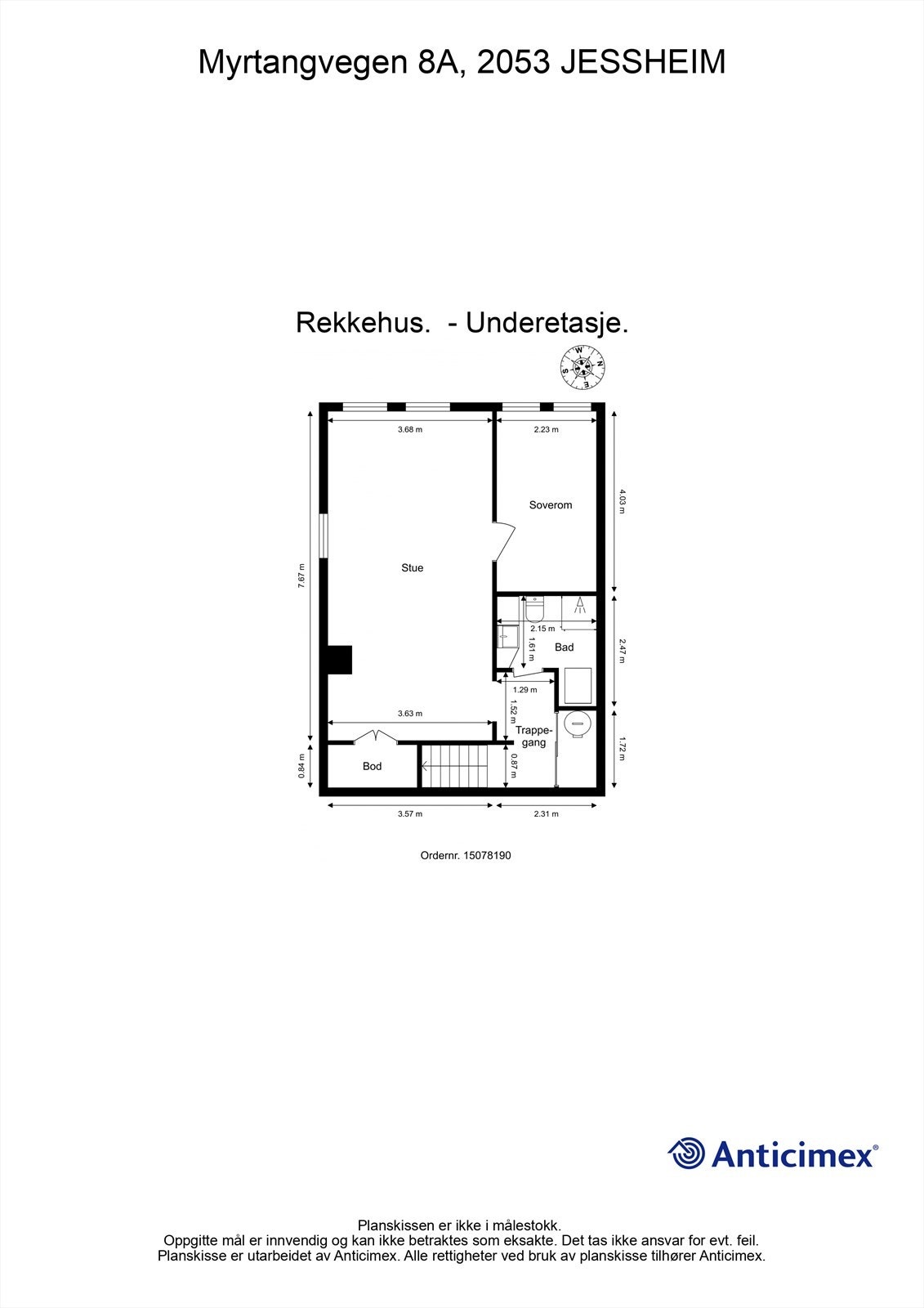 Plantegning underetasje Galleribilde