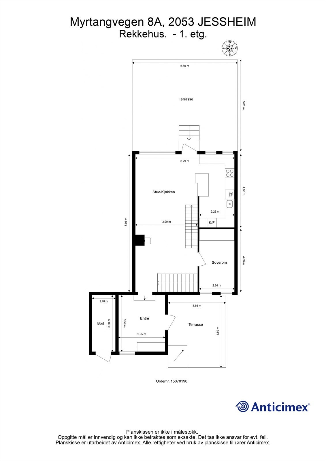 Plantegning 1. etasje Galleribilde