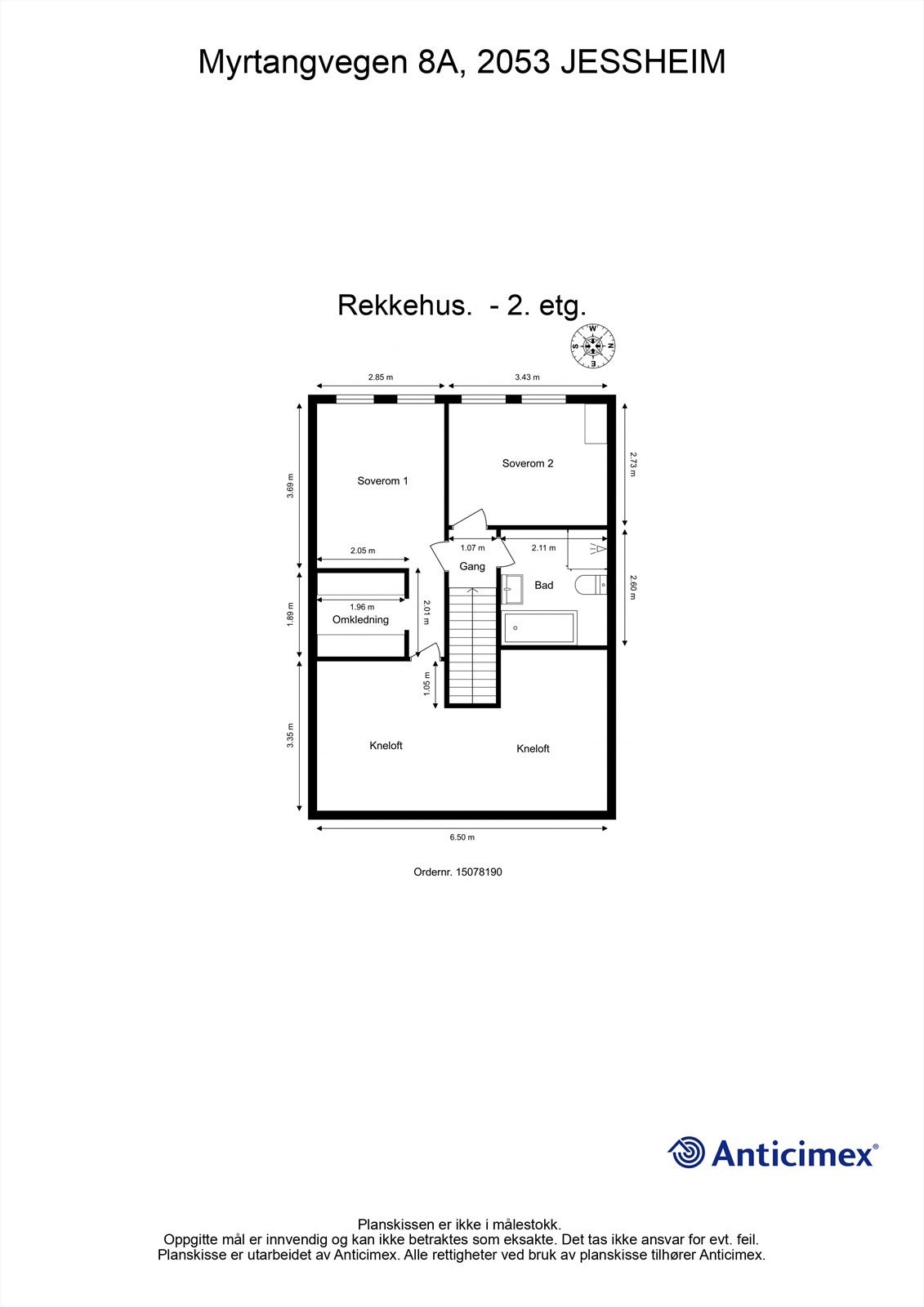 Plantegning 2. etasje Galleribilde