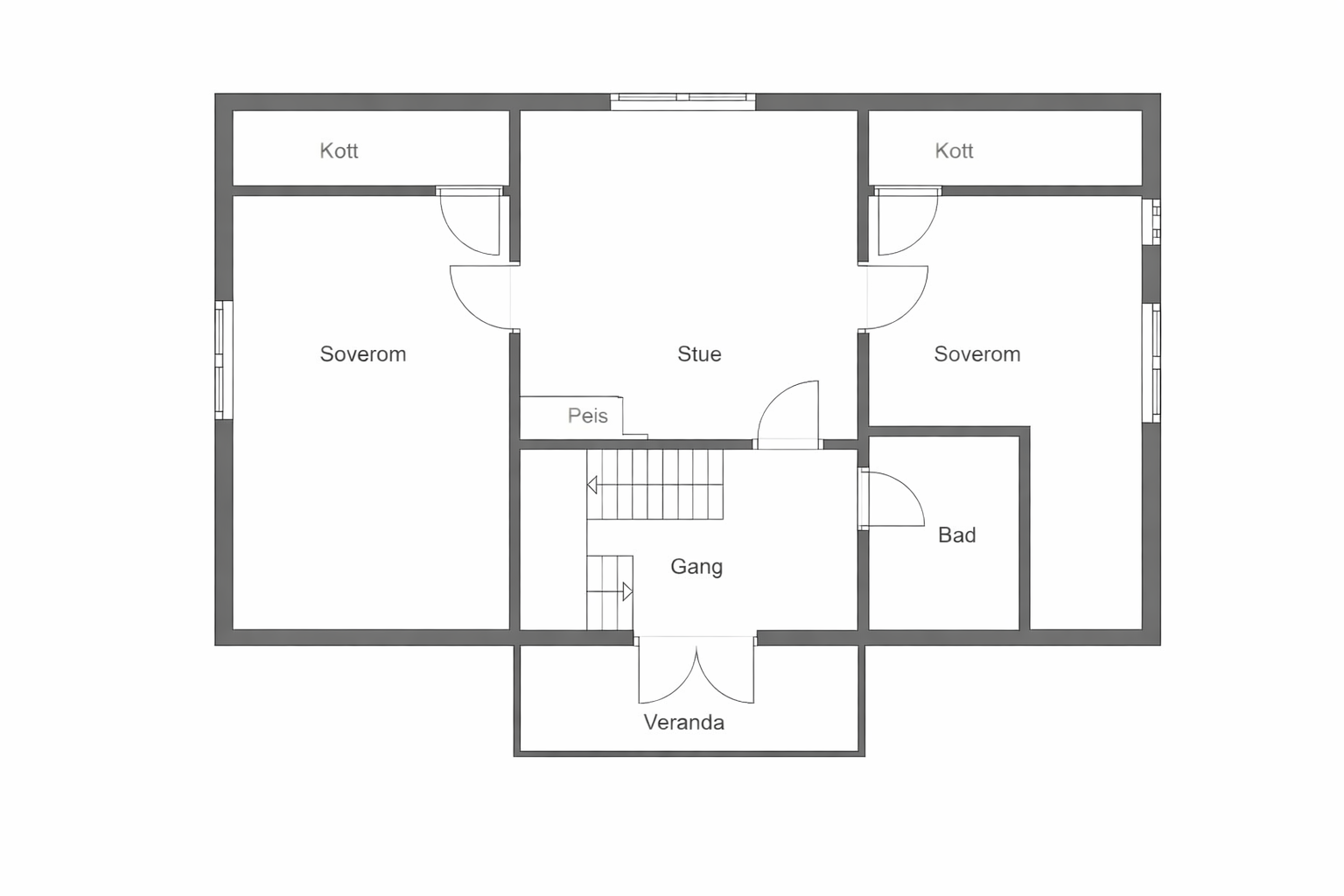 Plantegning 2.etasje Galleribilde