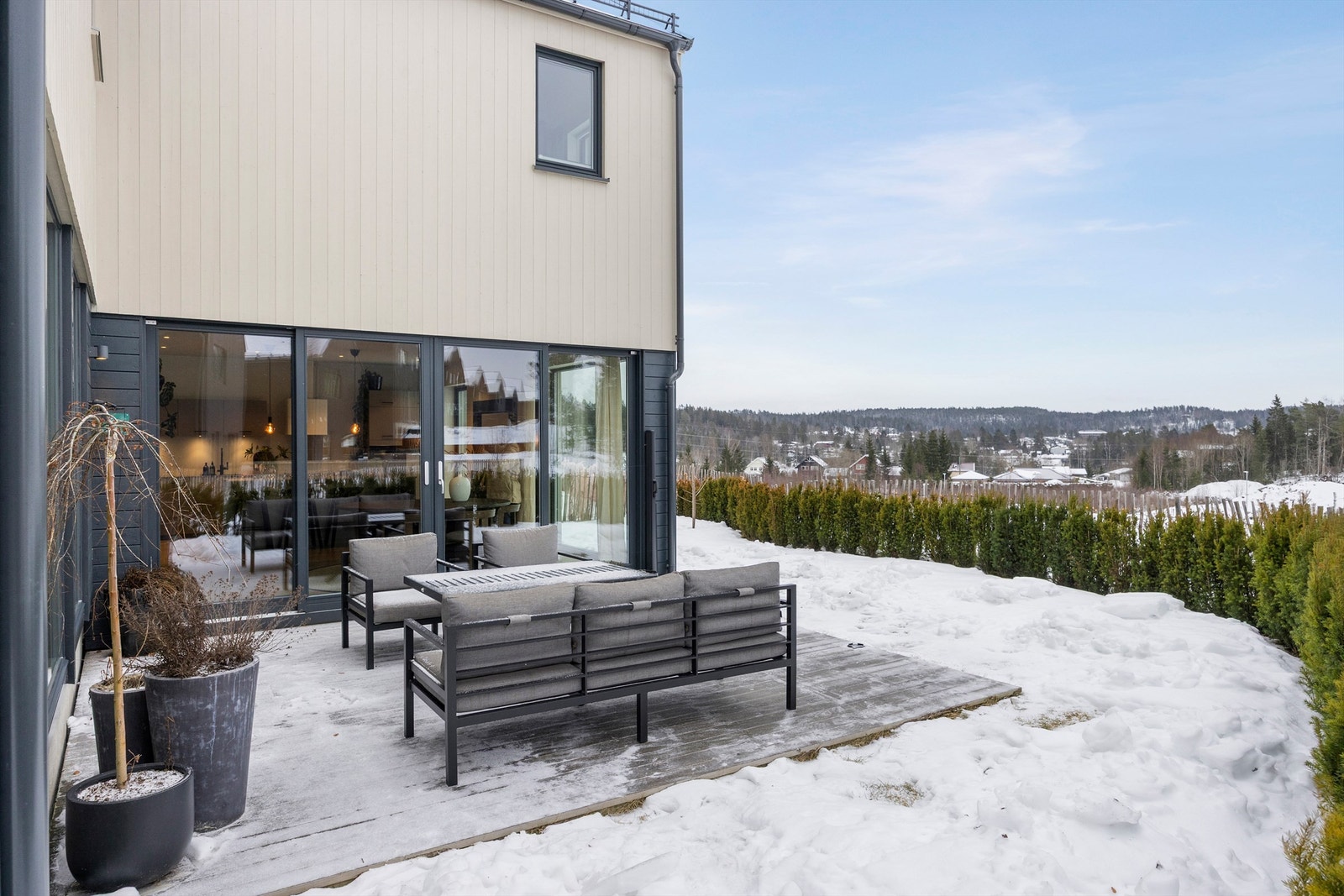 Her kan fantastisk soloppgang nytes. Galleribilde