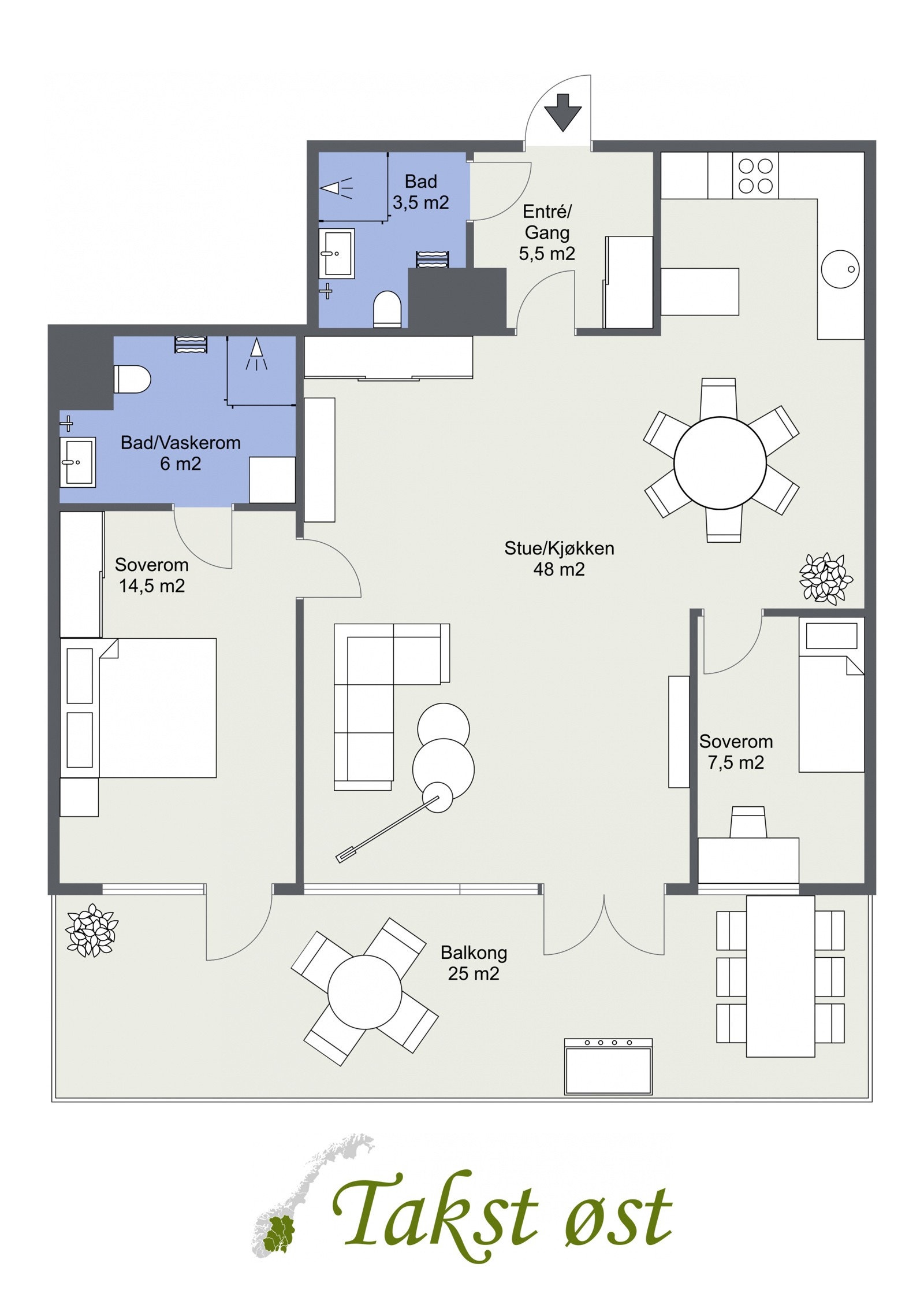 2-D plantegning. Galleribilde