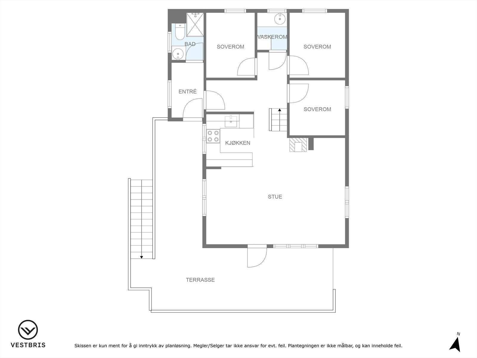 Plantegning - Hovedetasje Galleribilde