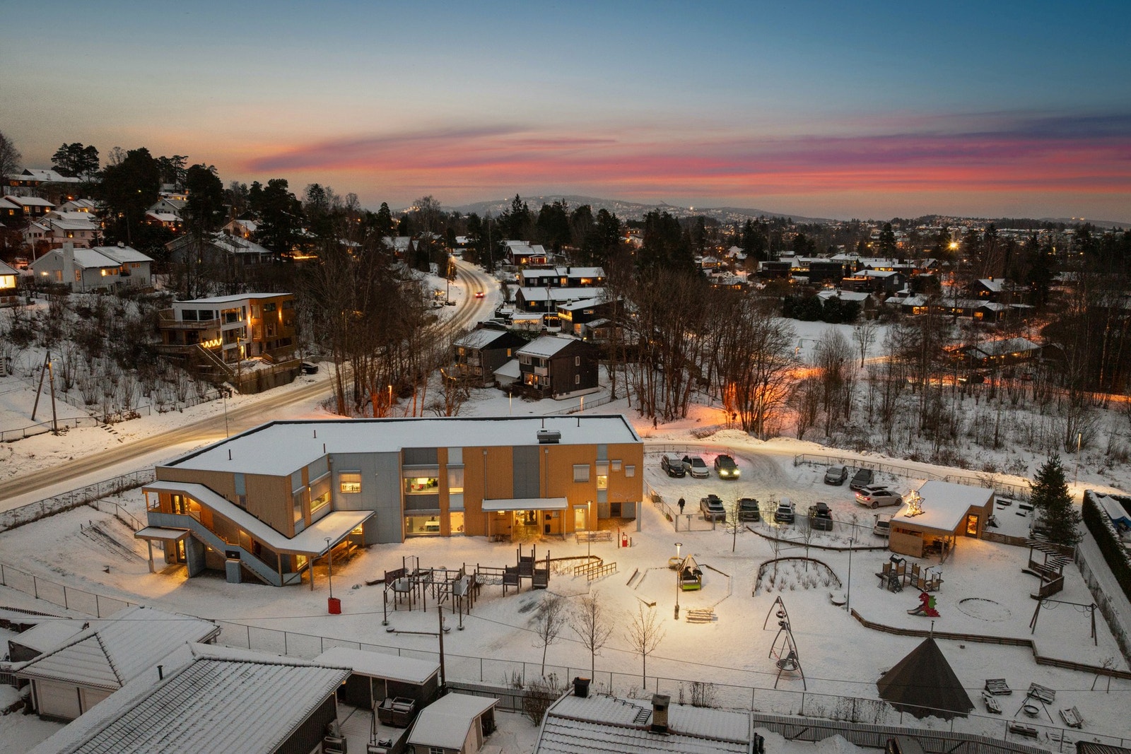 Det er flere barnehager i kort gangavstand fra boligen Galleribilde