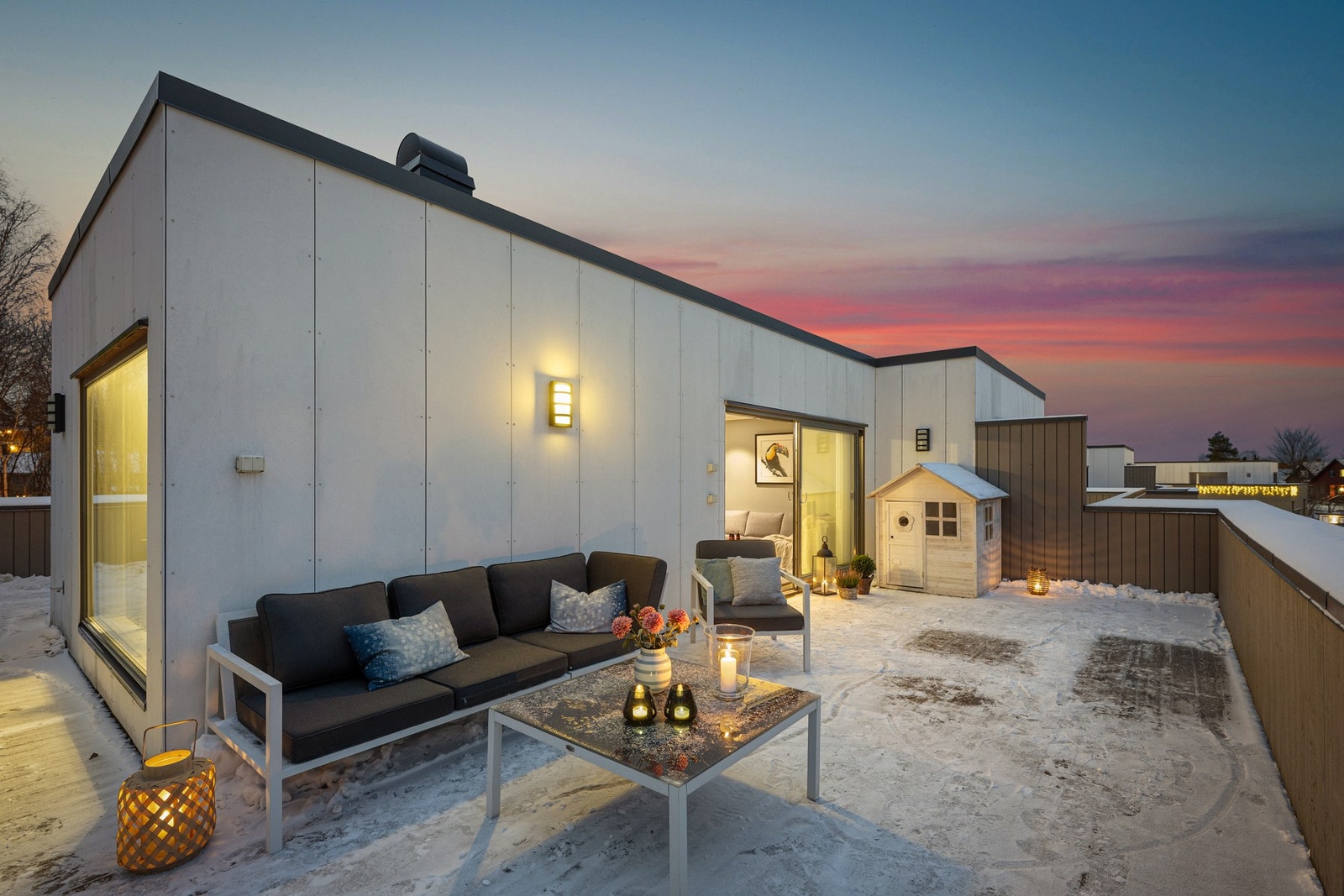 Solrik med sen kveldssol Galleribilde