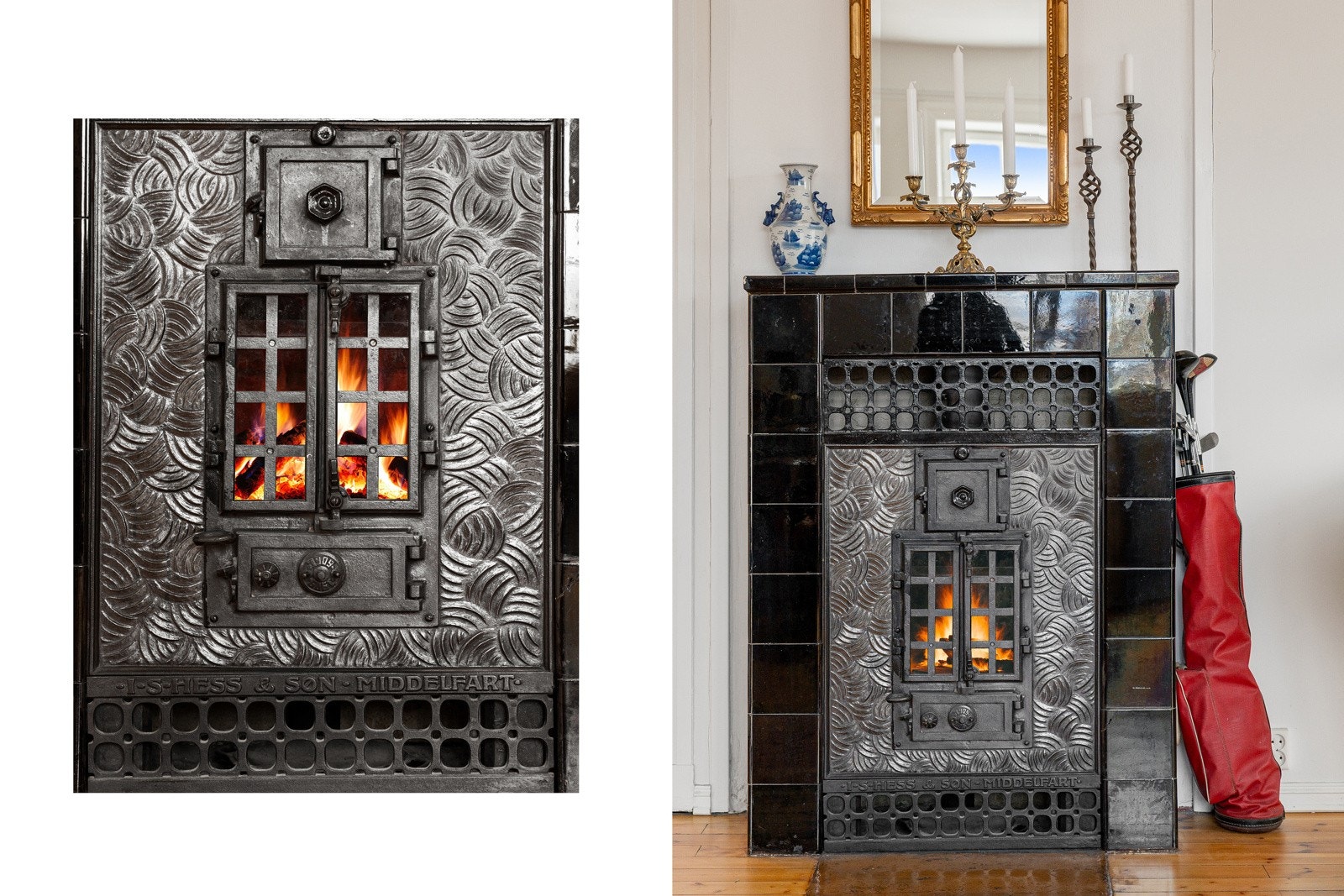 Sjarmerende ildsted bidrar til en lun og hyggelig ramme rundt oppholdsarealet. Galleribilde