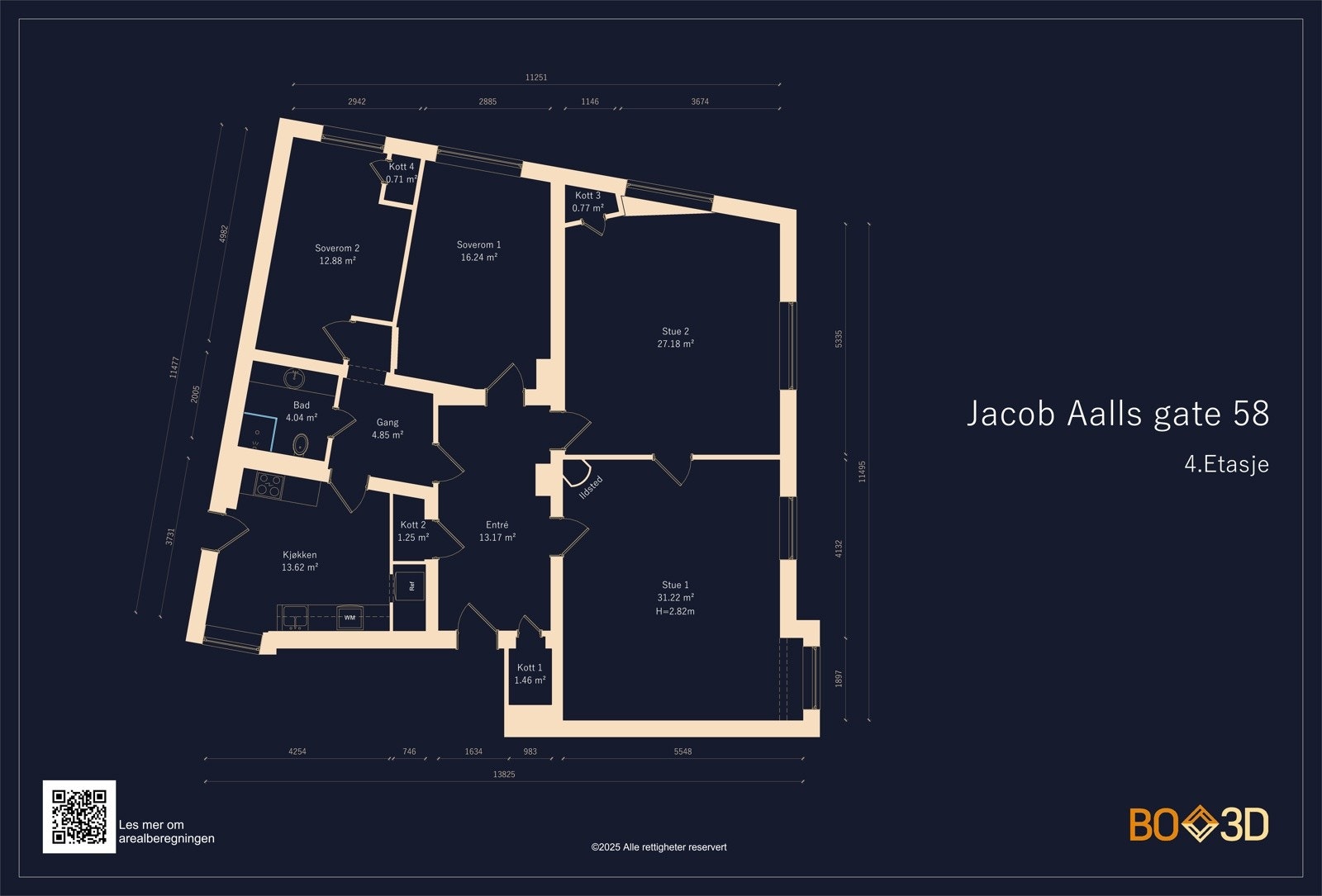Plantegning - 4. etasje. Galleribilde