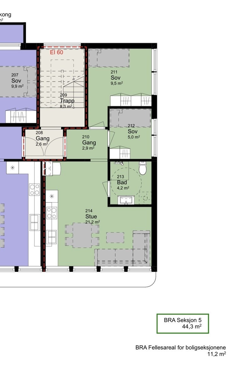 Leilighet 2 etasje Galleribilde