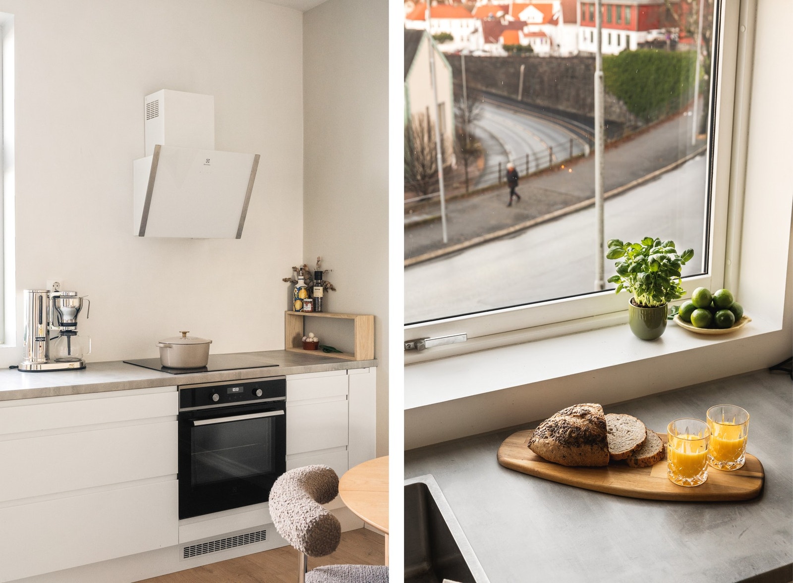 Kjøkkenet er utstyrt med følgende integrerte hvitevarer: Stekeovn, platetopp, oppvaskmaskin og kjøleskap med frysedel. Galleribilde