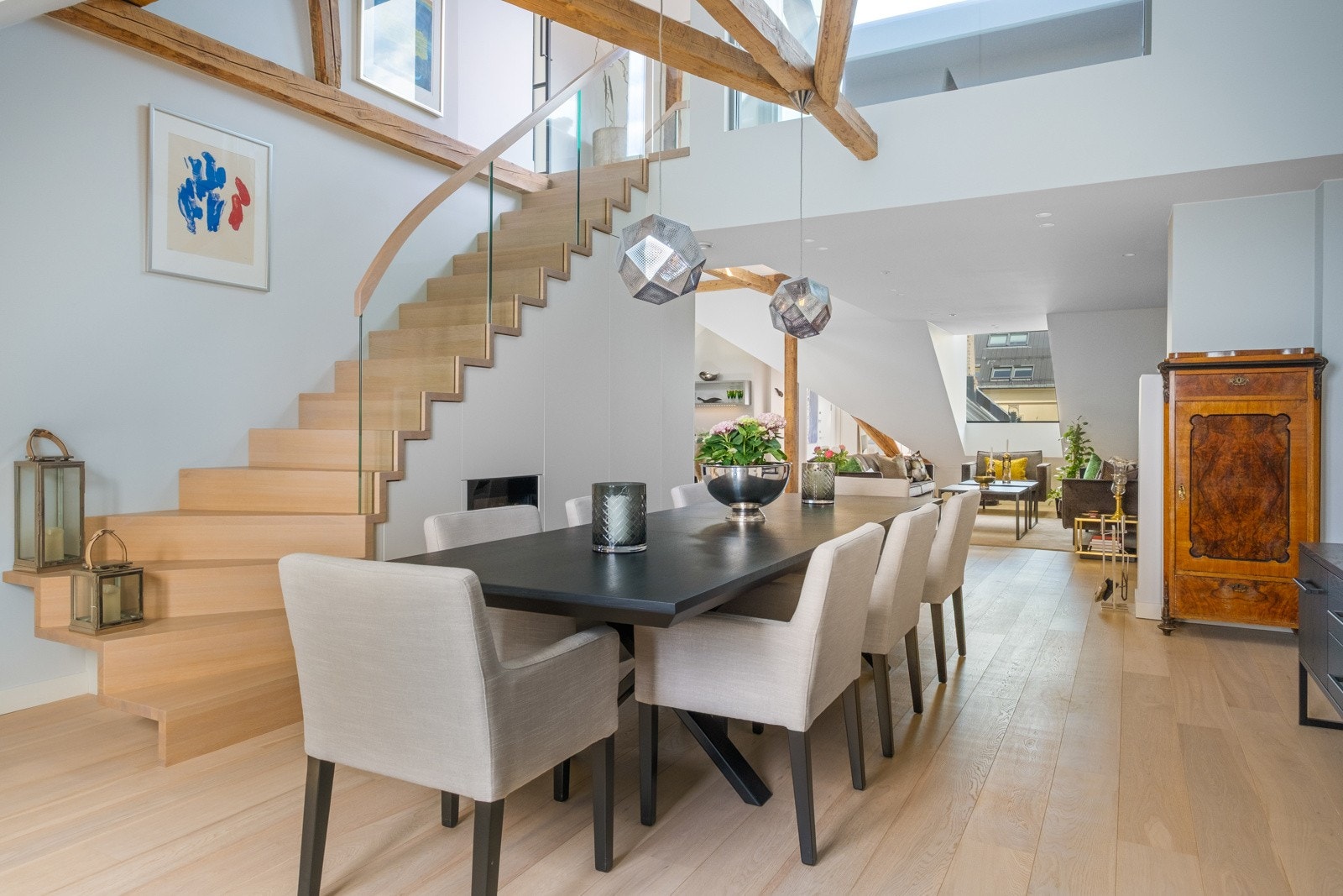 Plassbygget trapp opp til loftsstue fra Engan snekkeri. Galleribilde