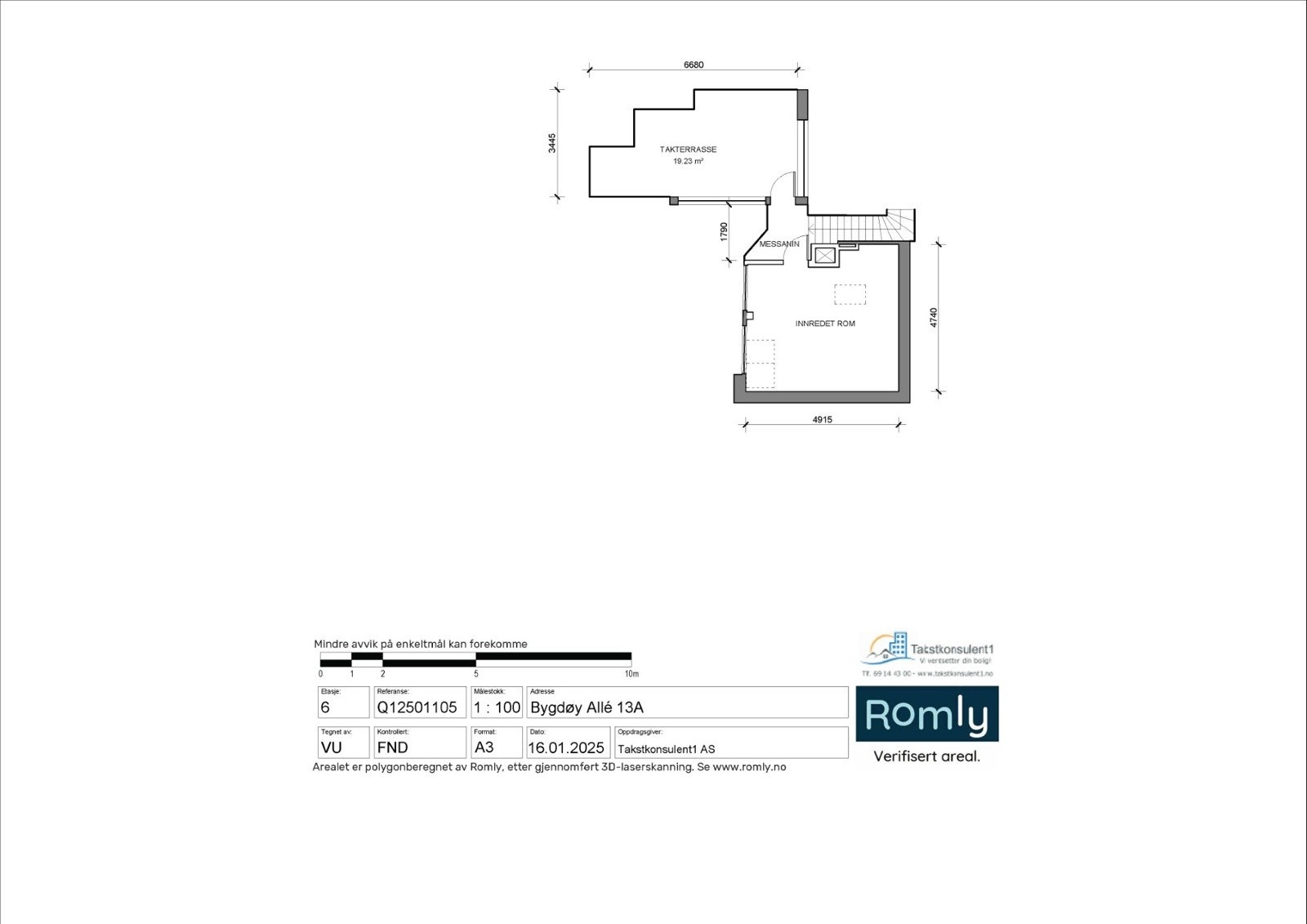 Plantegning hems. Galleribilde
